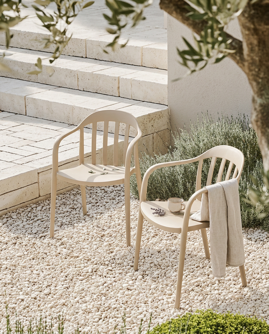 Chaise Malibu en polypropylène sable