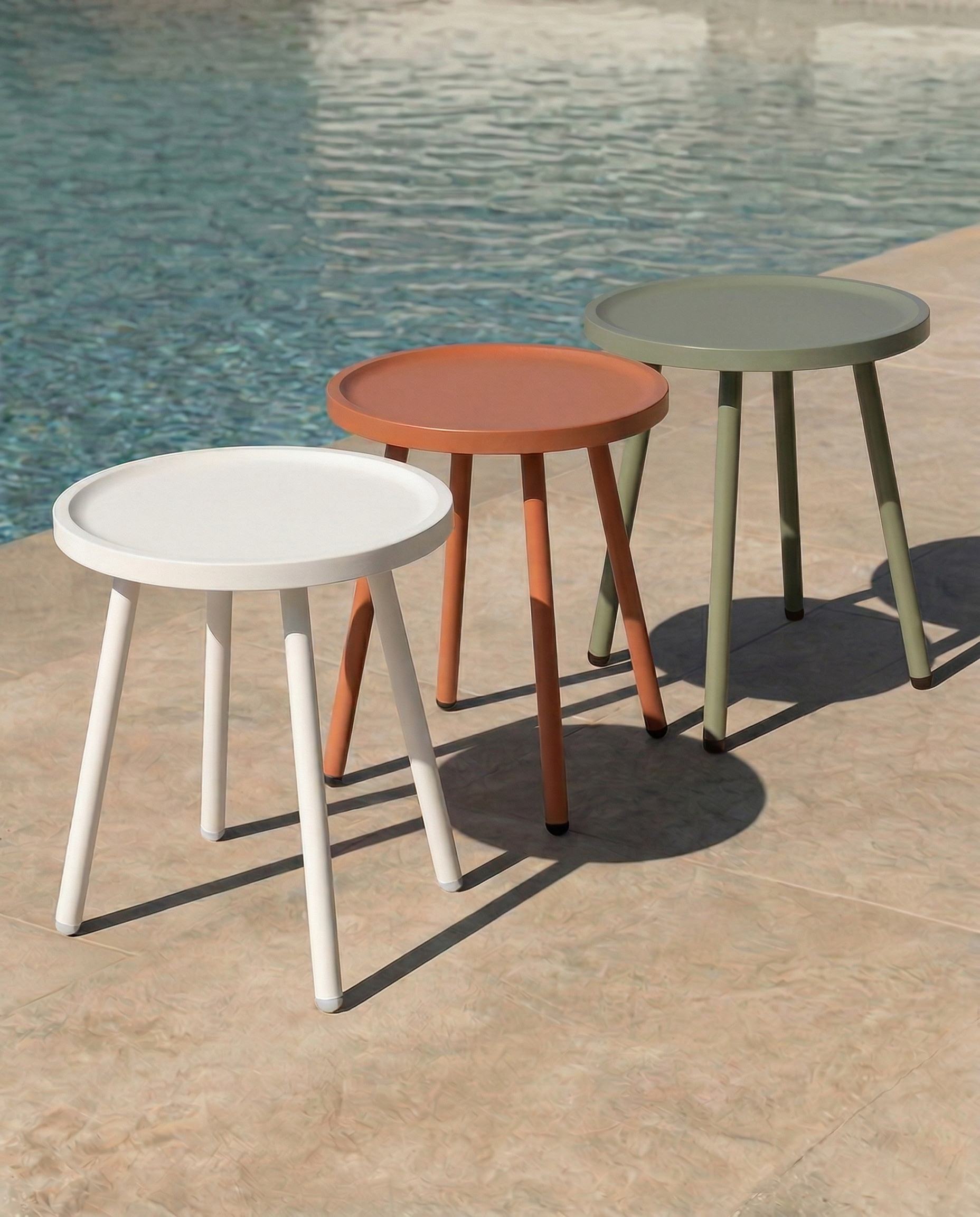 Saba white side table Ø 40 cm