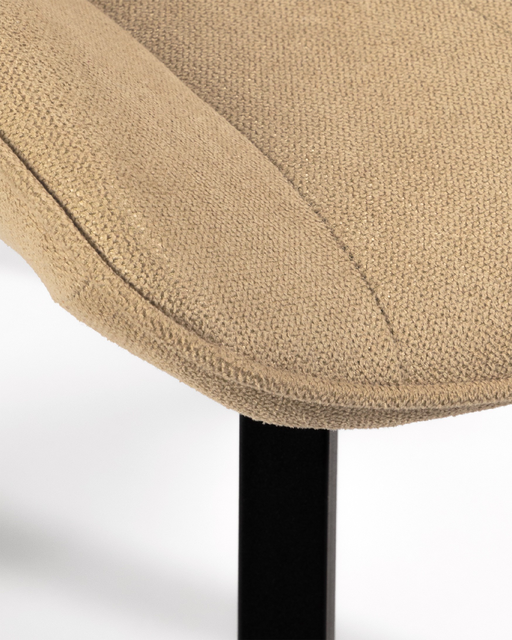 Ankara chair with cream upholstery and black legs
