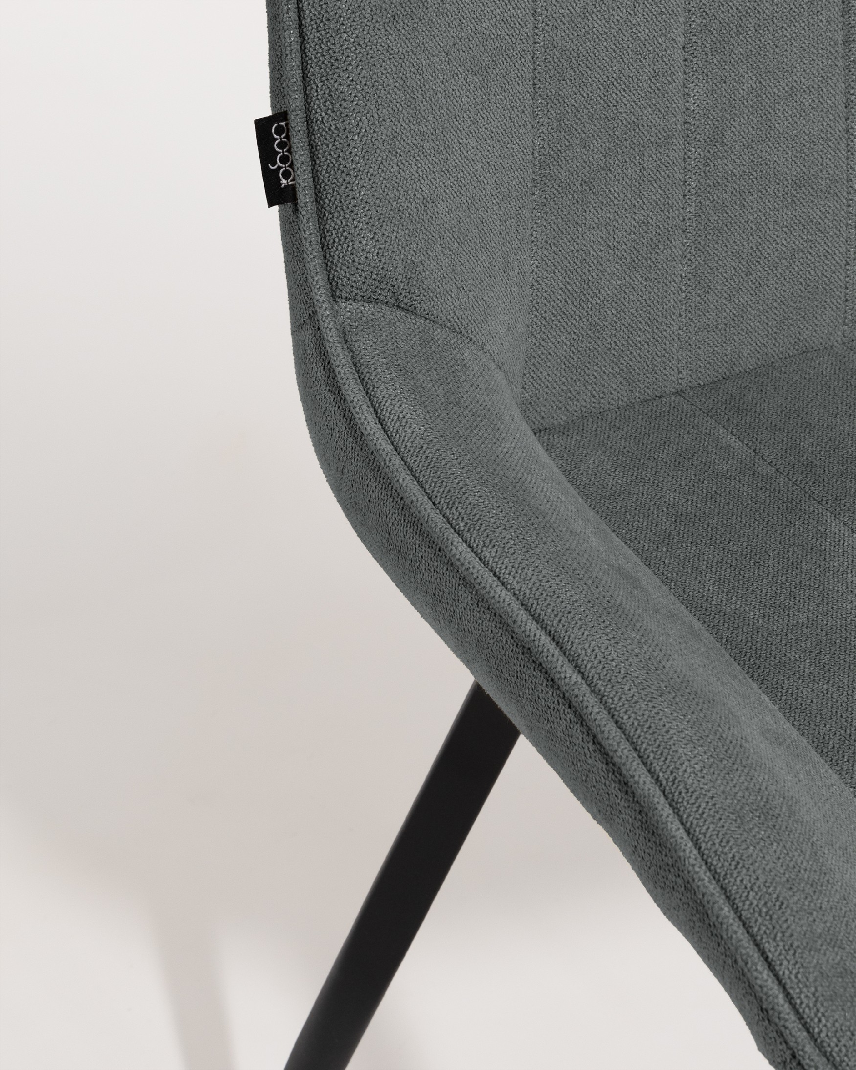 Ankara chair with marengo upholstery and black legs