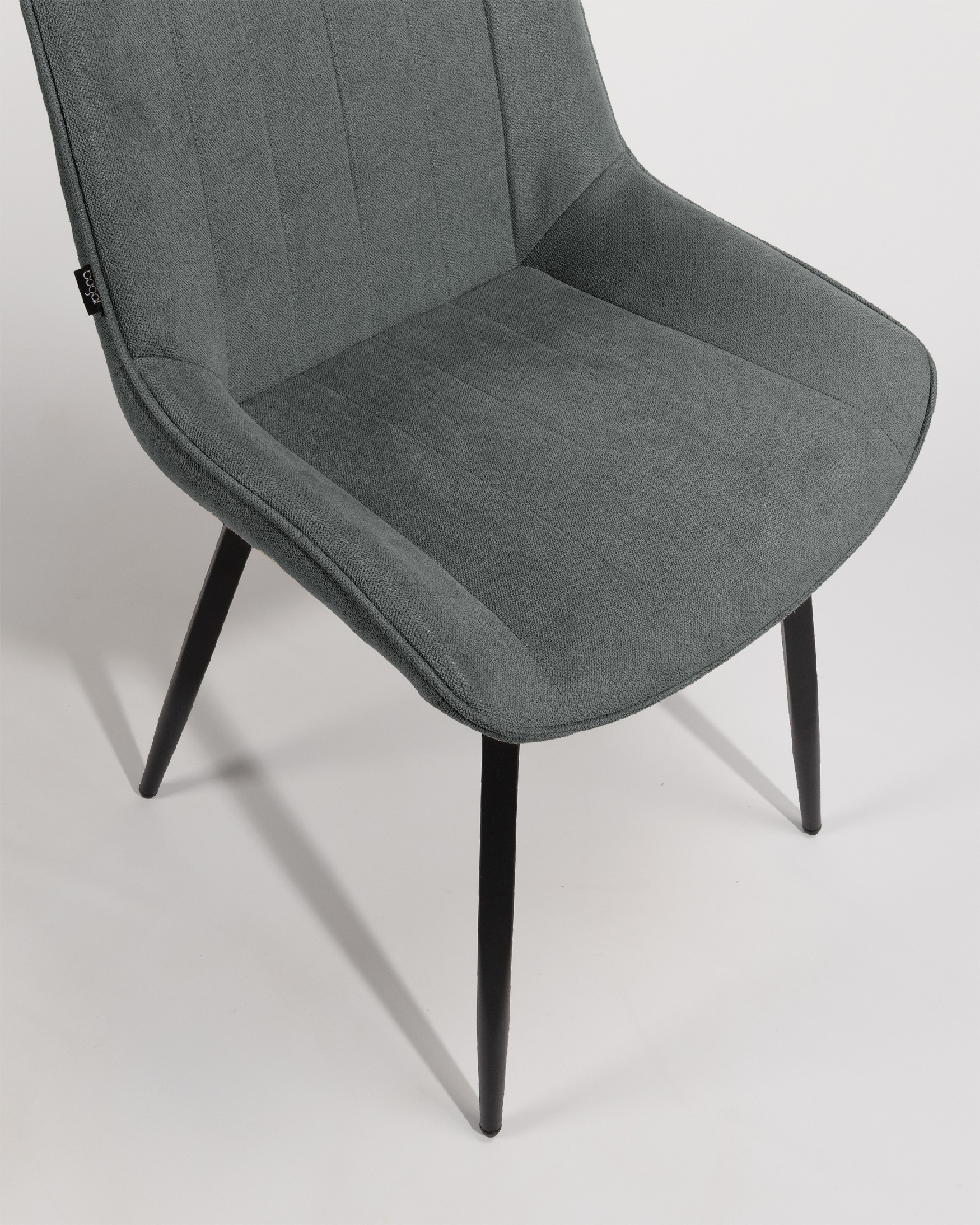 Ankara chair with marengo upholstery and black legs