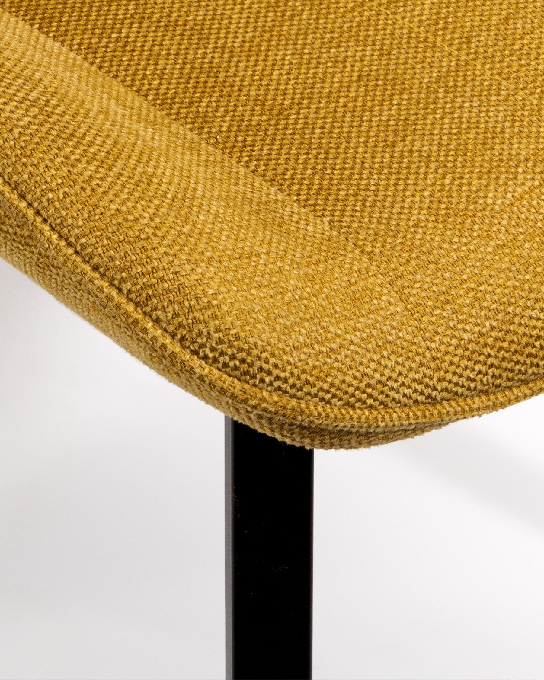 Ankara chair with mustard upholstery and black legs