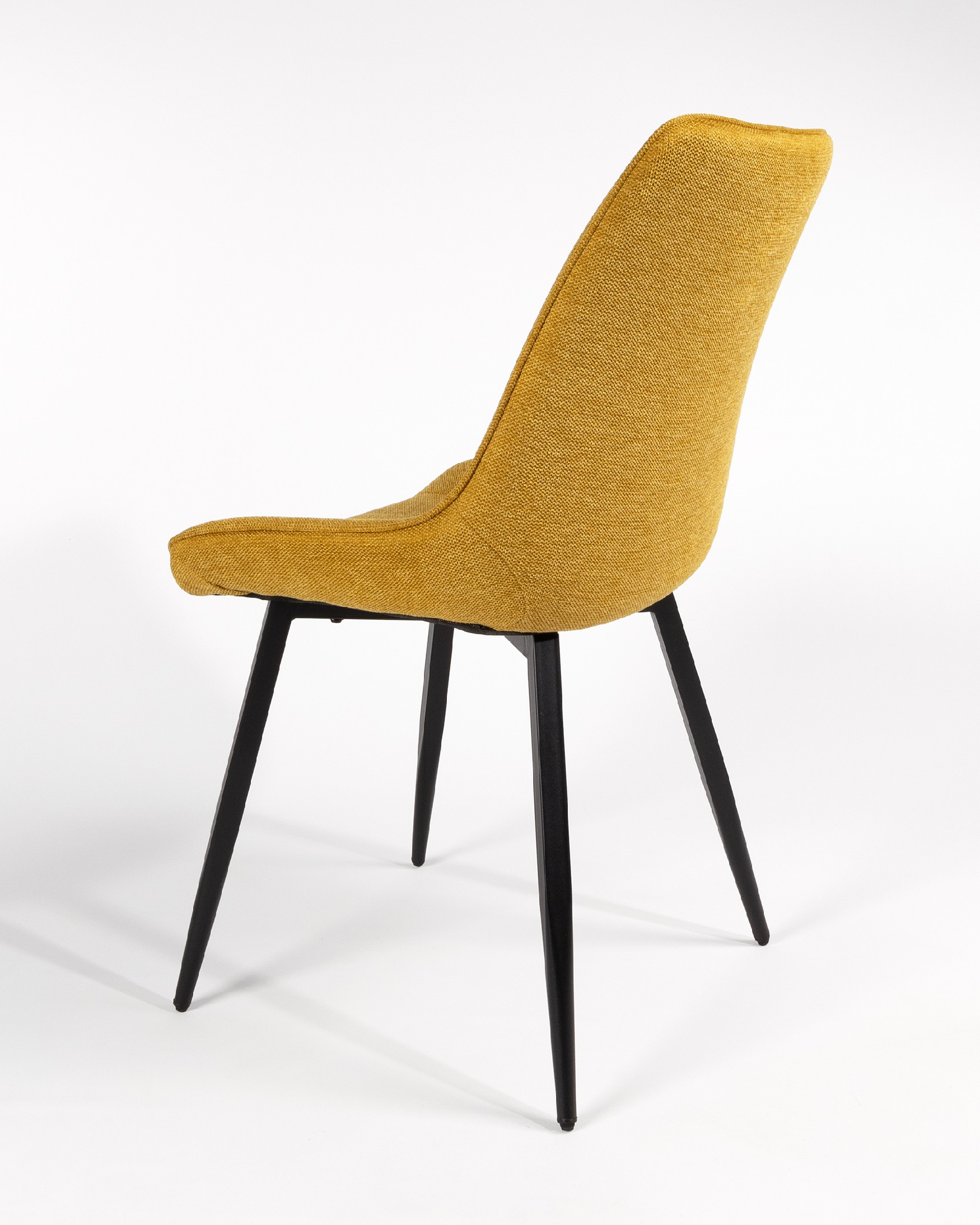Ankara chair with mustard upholstery and black legs