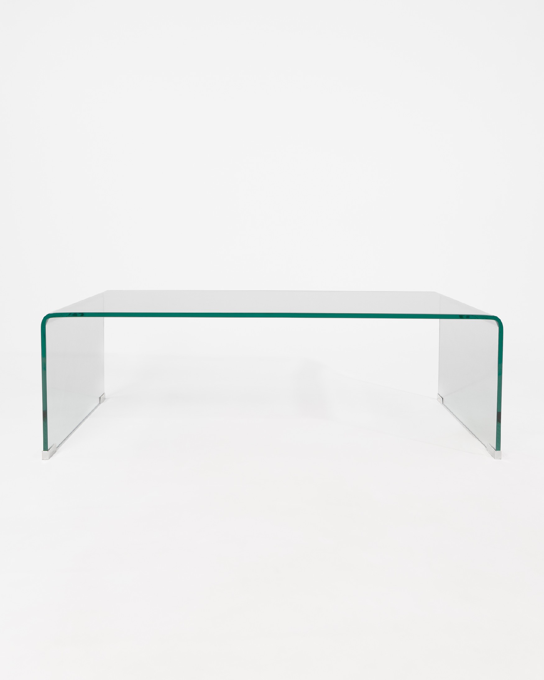 Table d'appoint Ares en verre trempé couleur transparente (12 mm) 110 x 36 cm
