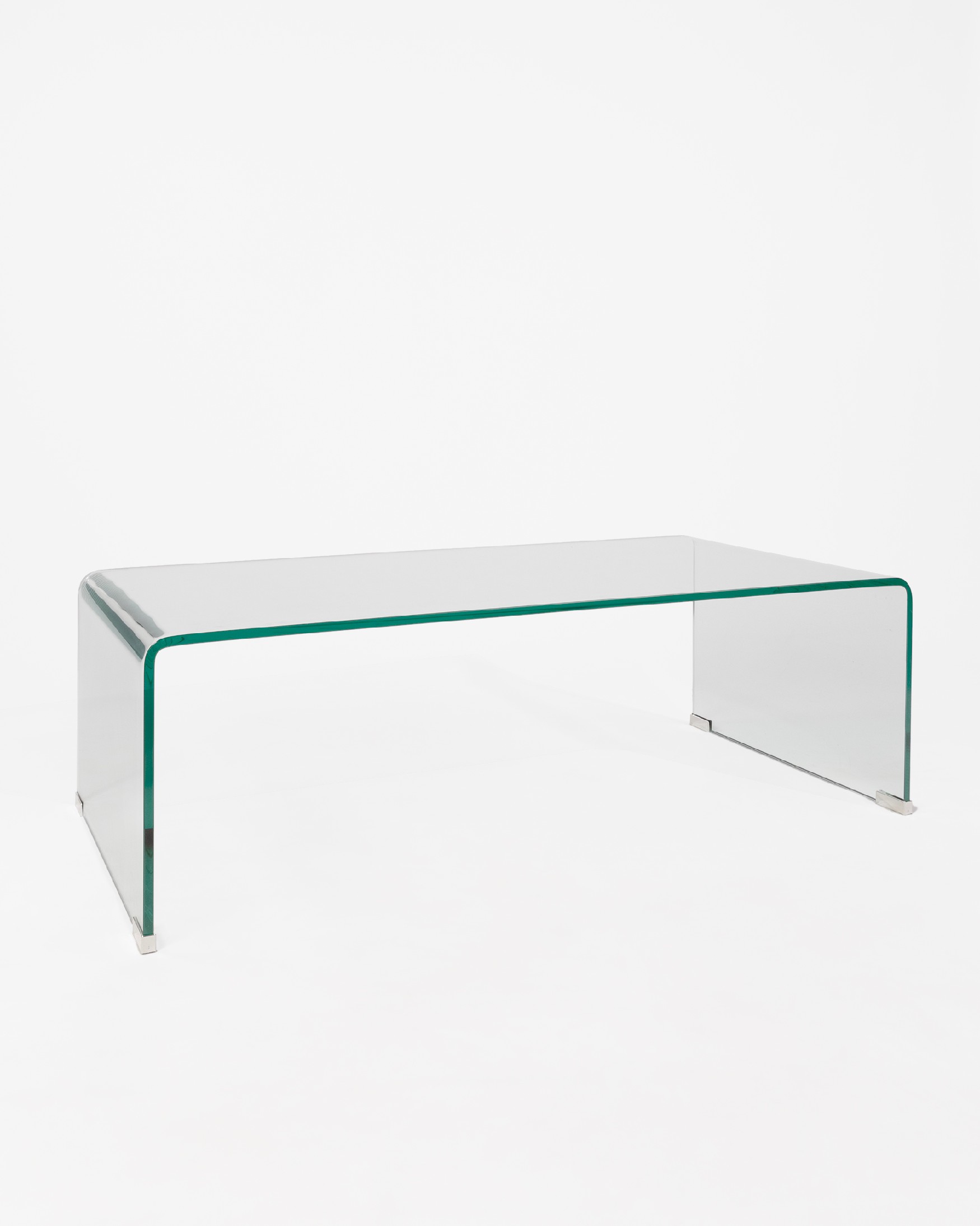Table d'appoint Ares en verre trempé couleur transparente (12 mm) 110 x 36 cm