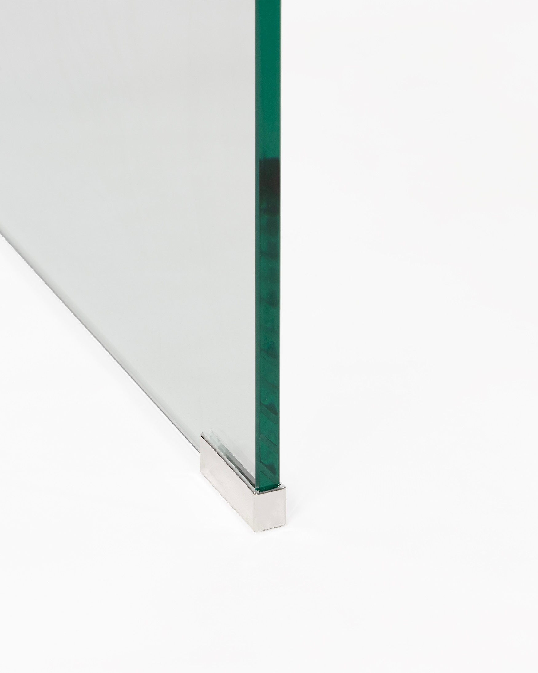Table d'appoint Ares en verre trempé couleur transparente (12 mm) 110 x 36 cm