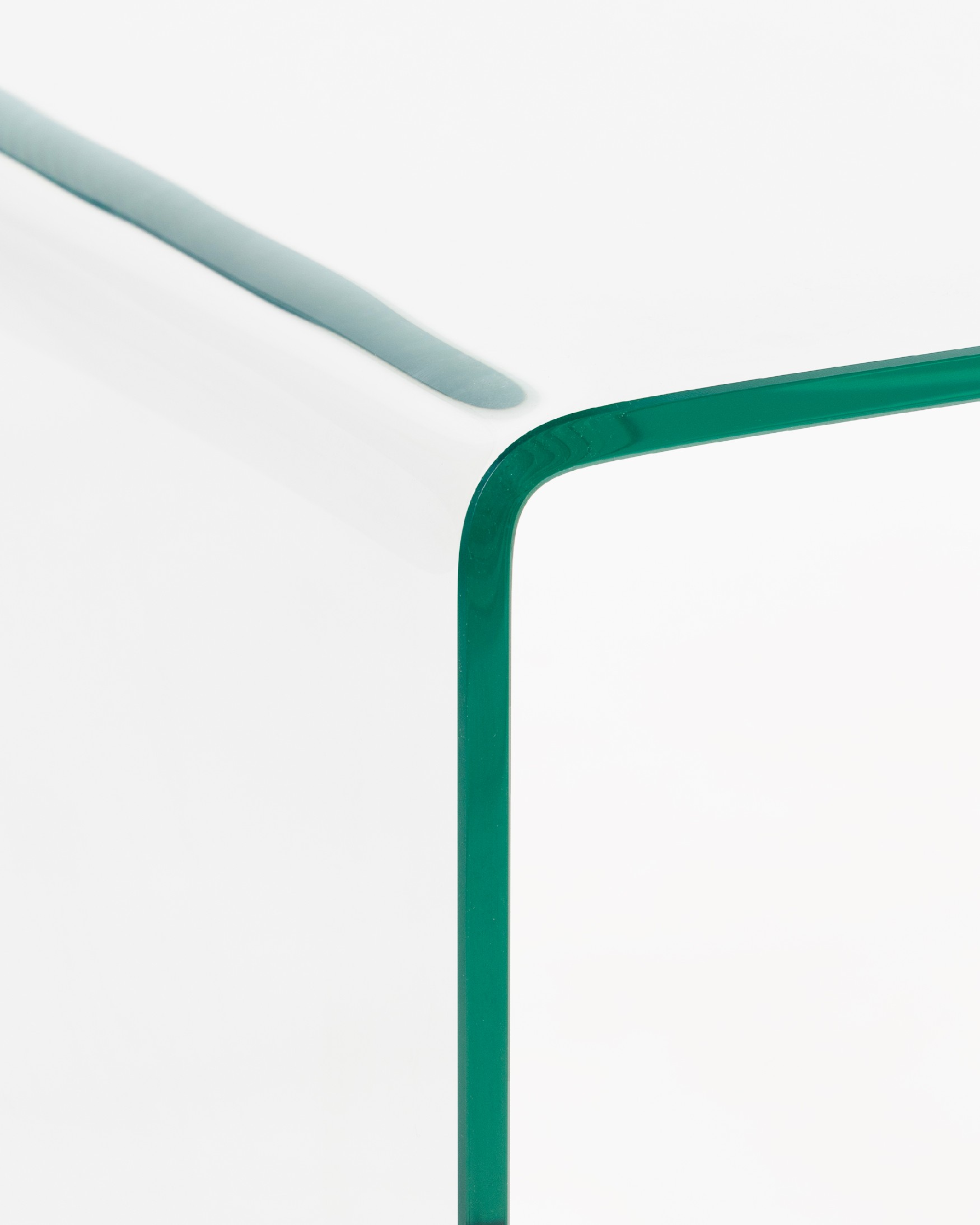 Table d'appoint Ares en verre trempé couleur transparente (12 mm) 110 x 36 cm