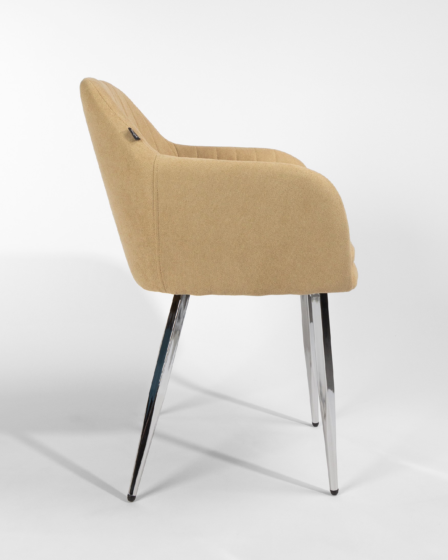 Detroit chair with cream upholstery and chrome legs
