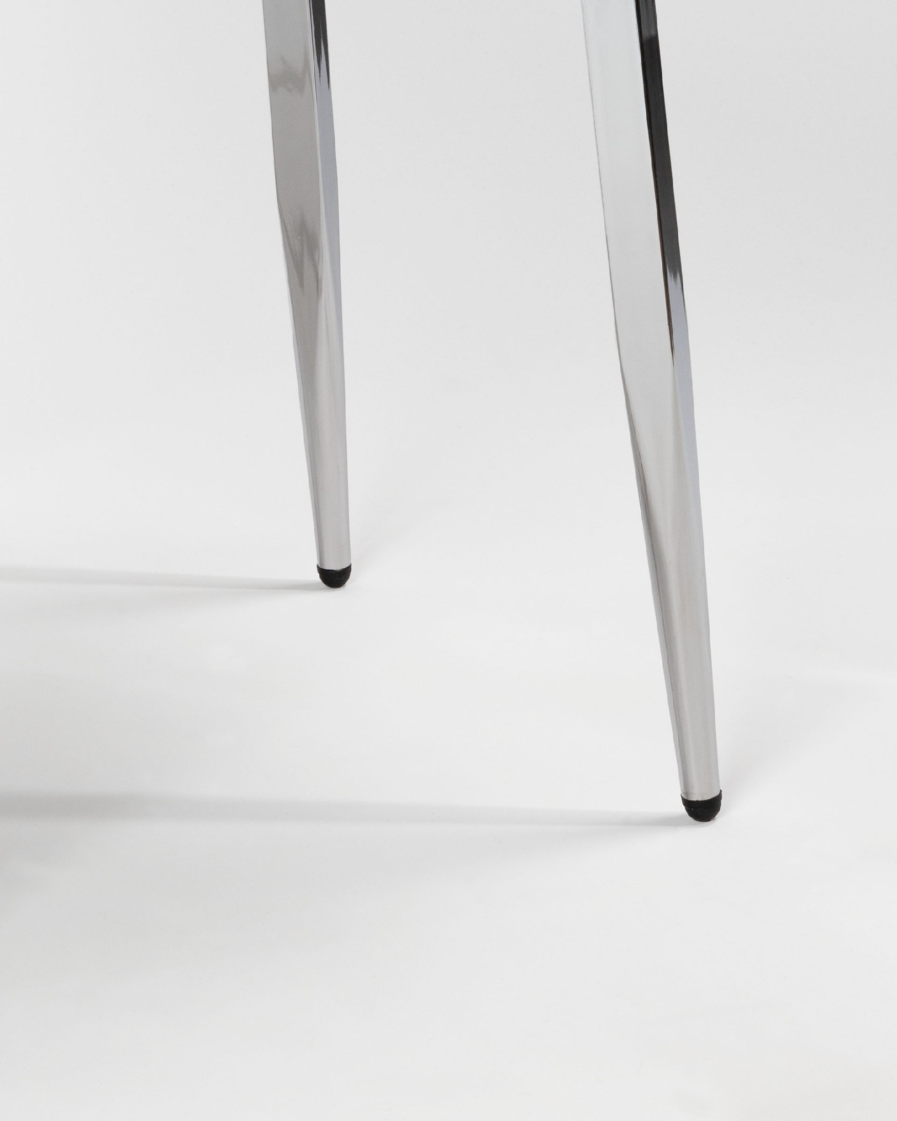 Detroit chair with pearl upholstery and chrome legs