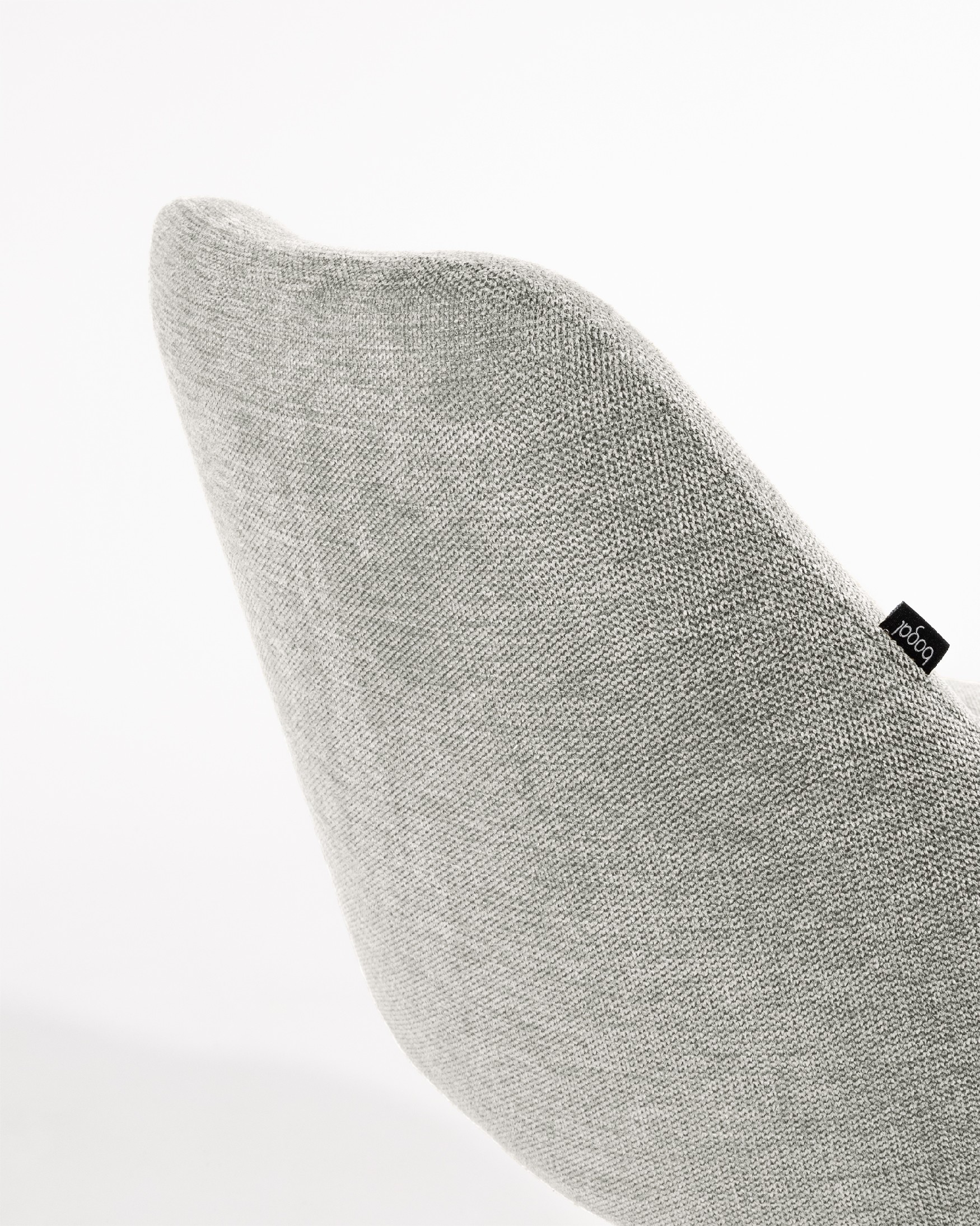Silla Montreal giratoria 180º con función return, tapizado gris y patas metálicas negras