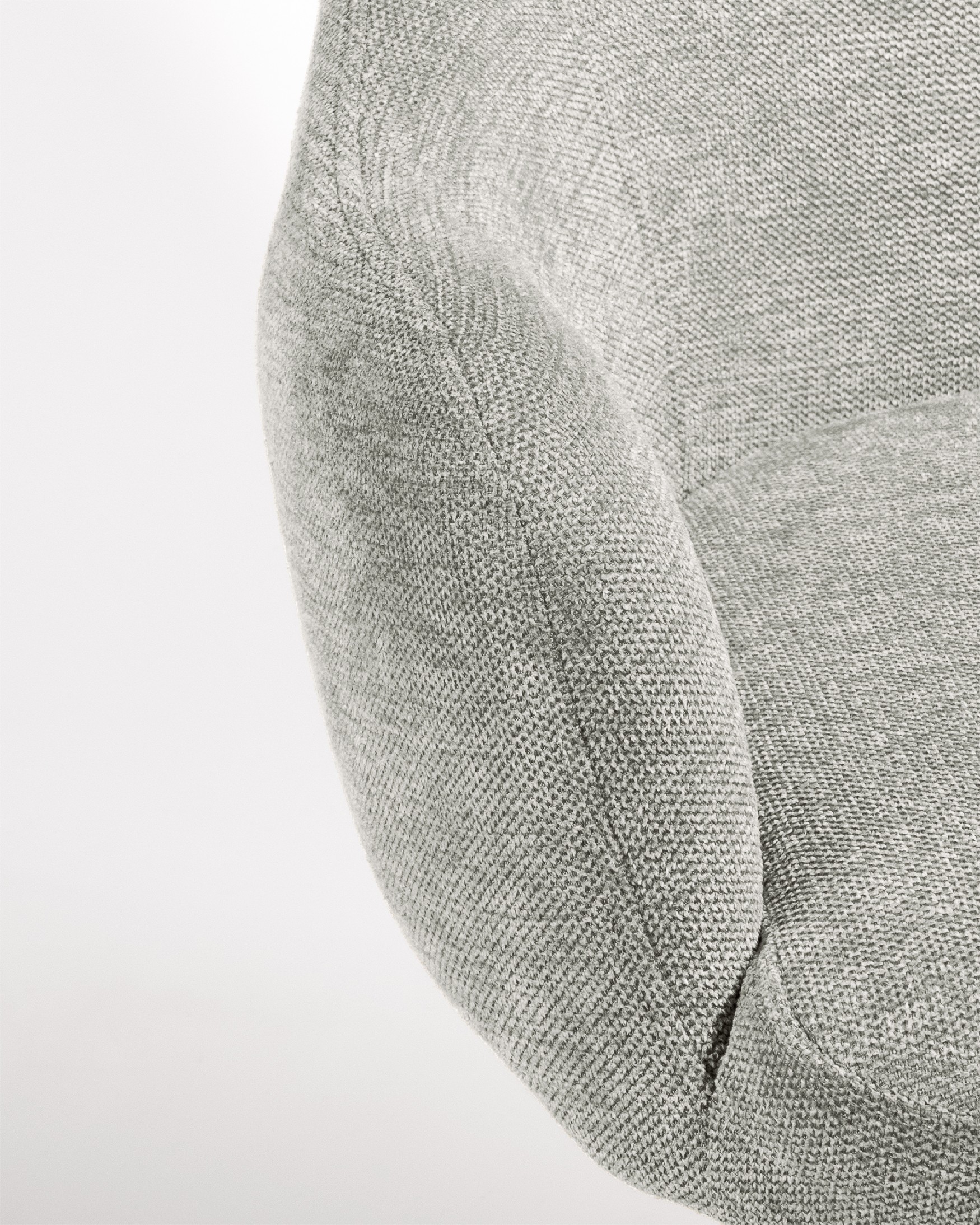 Silla Montreal giratoria 180º con función return, tapizado gris y patas metálicas negras