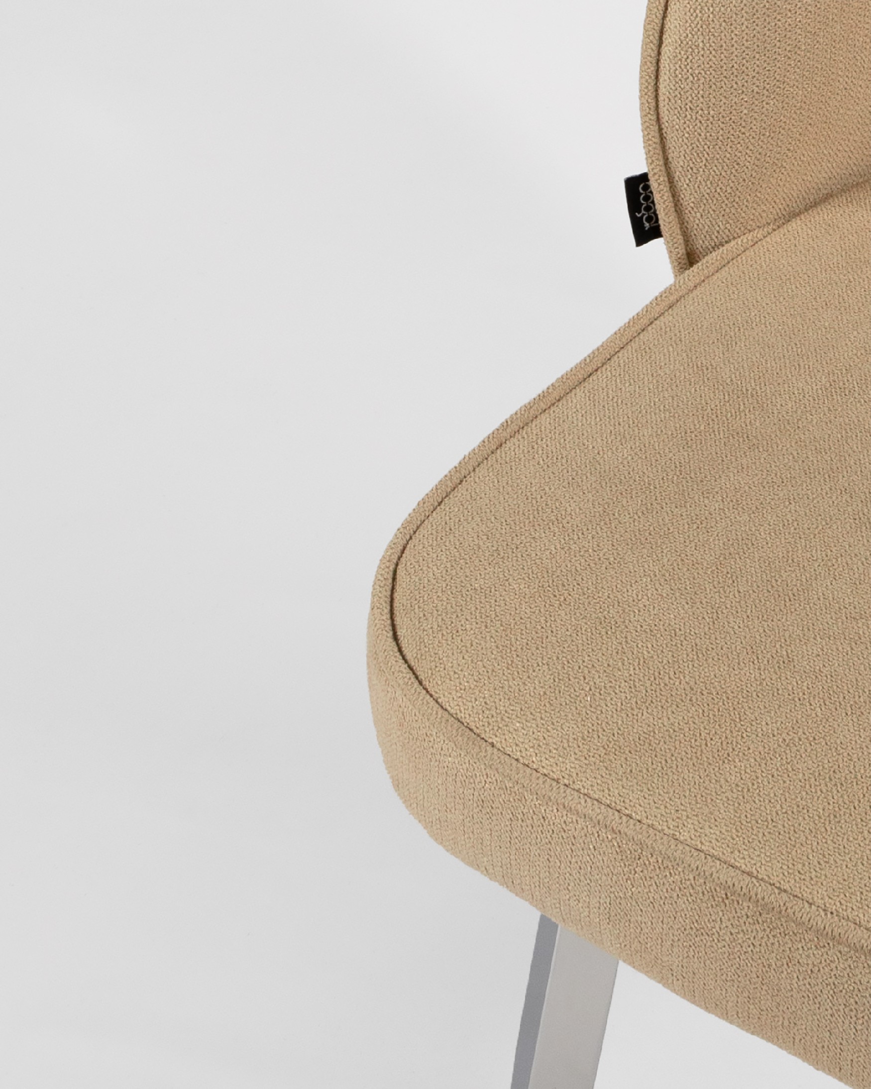 Naples chair with cream upholstery and chrome legs