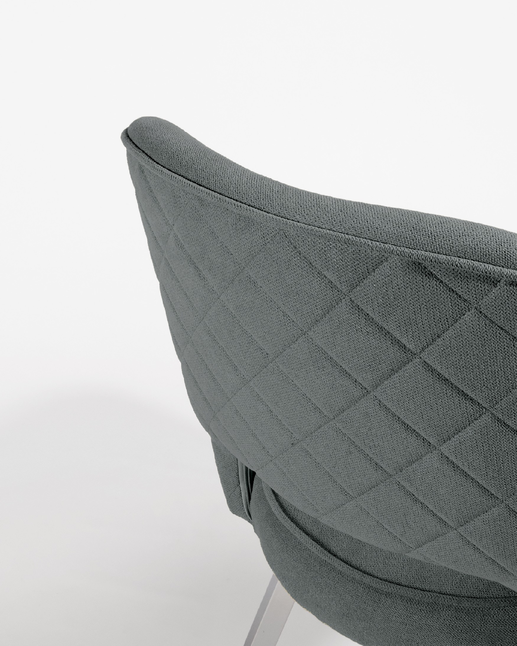 Chaise Naples avec rembourrage marengo et pieds chromés
