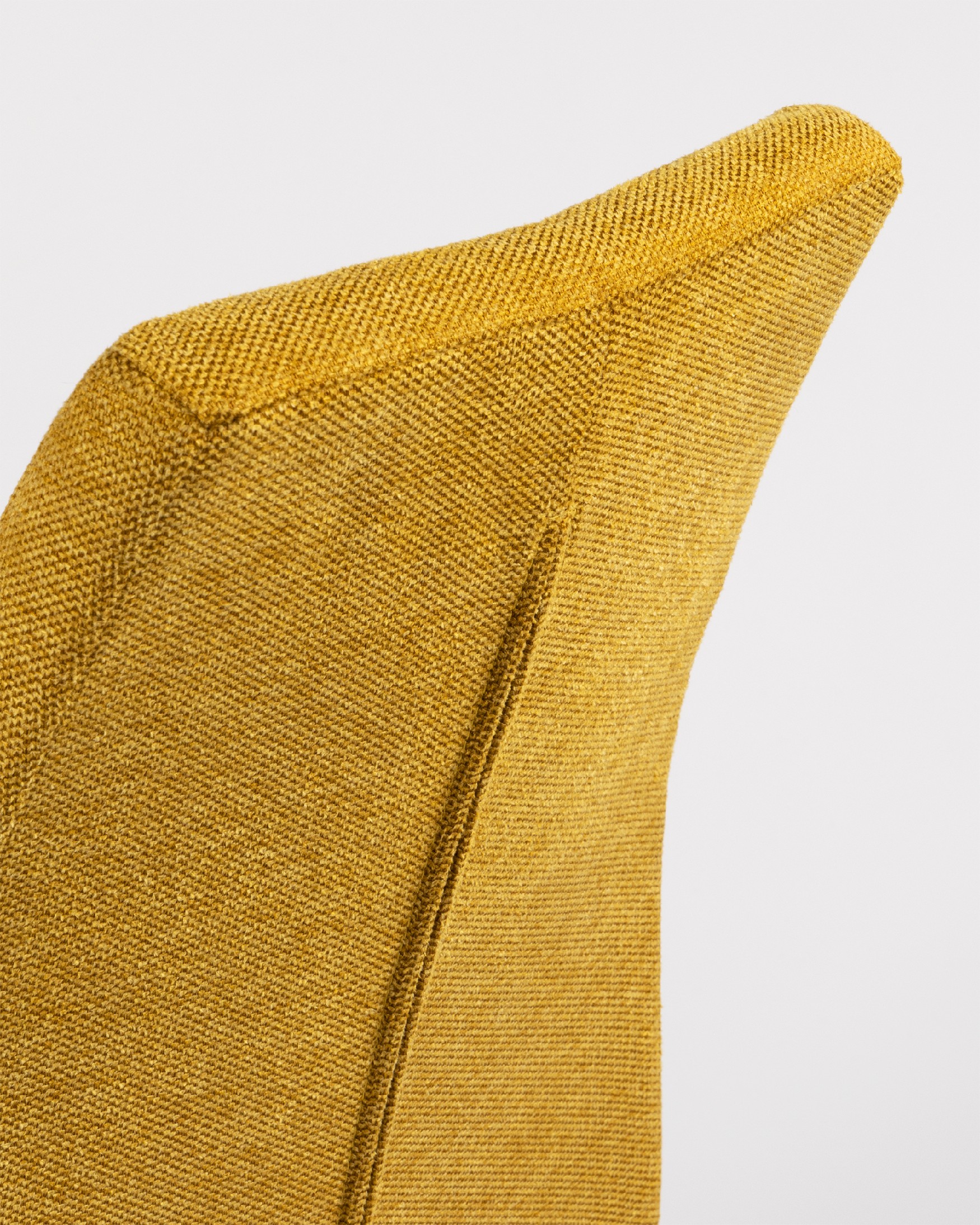 Niza chair with mustard upholstery and black metal legs