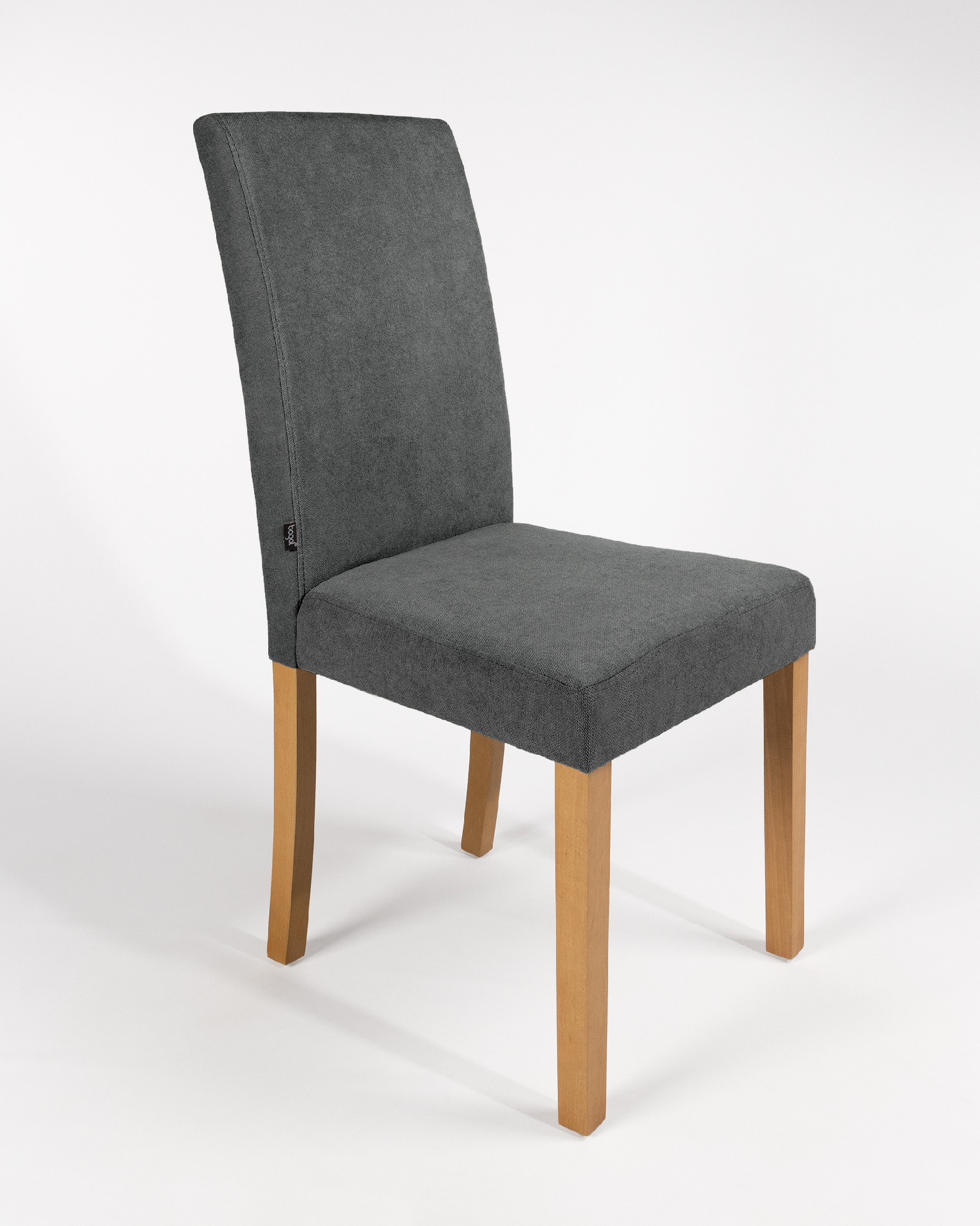 Vienna chair with gray upholstery and beech legs