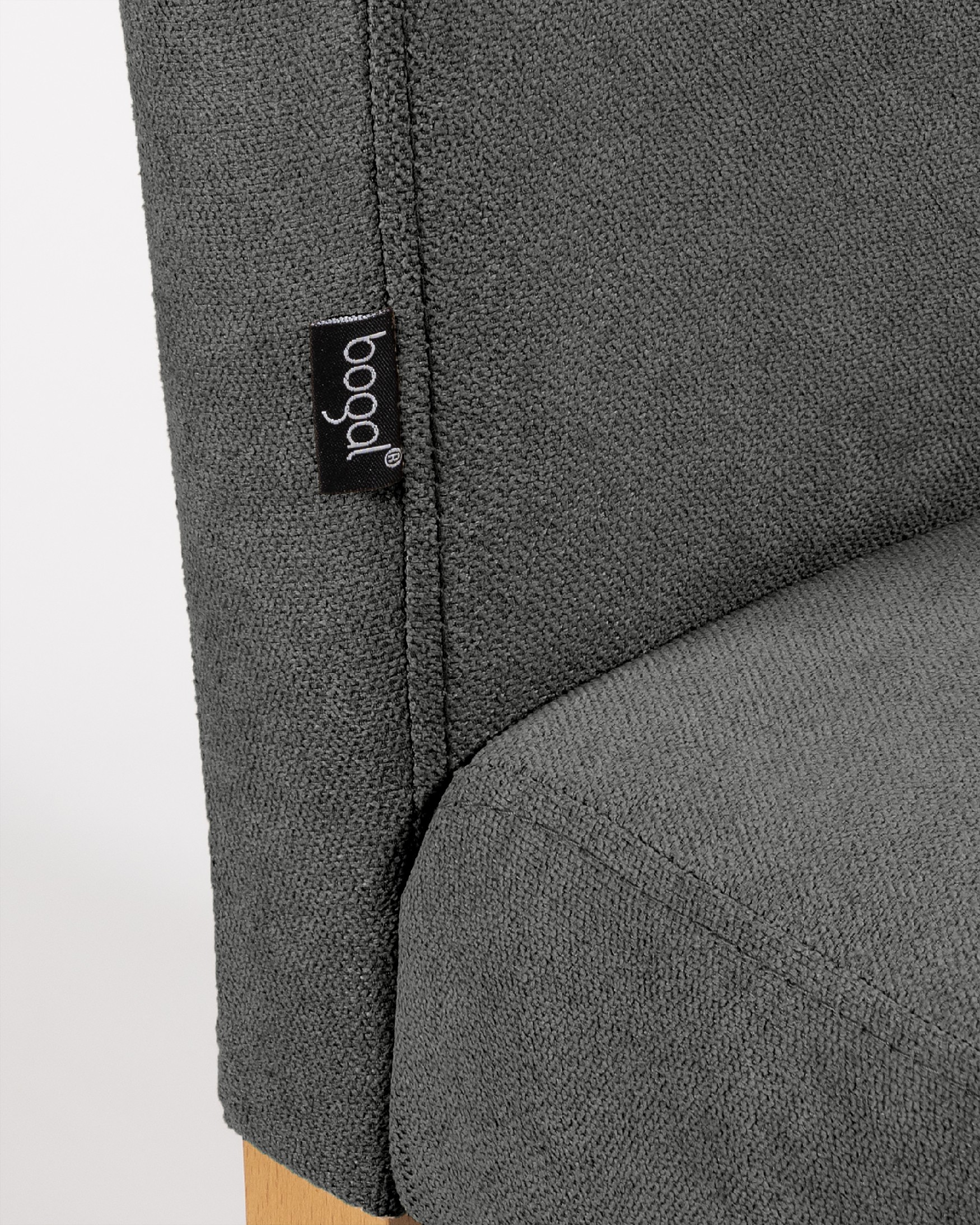 Vienna chair with gray upholstery and beech legs