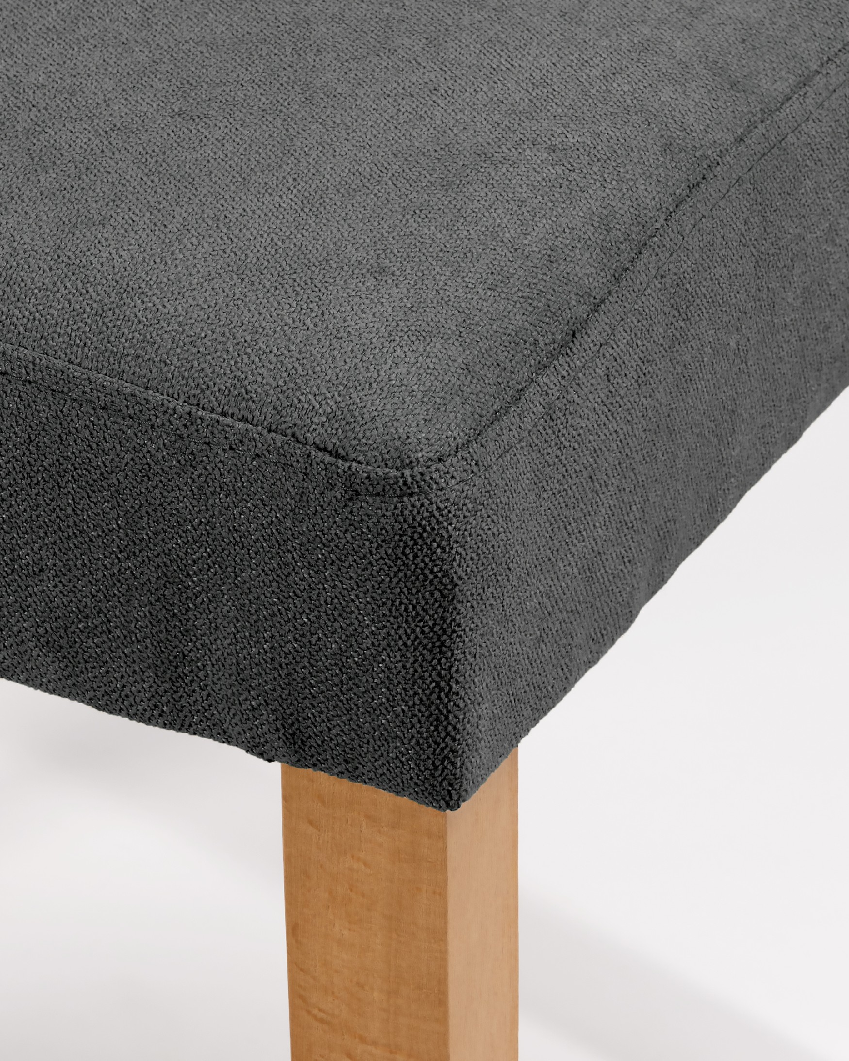 Vienna chair with gray upholstery and beech legs