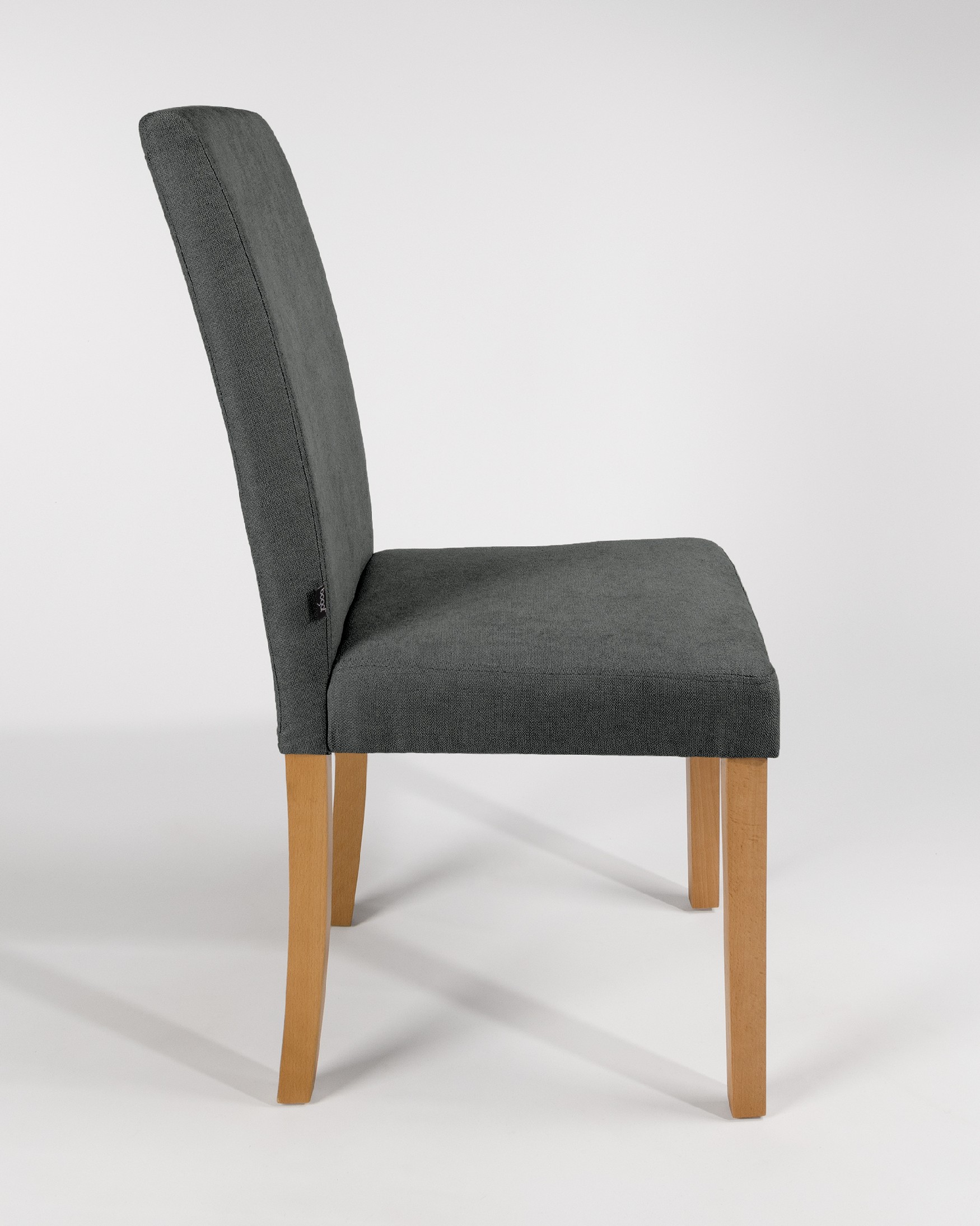 Vienna chair with gray upholstery and beech legs