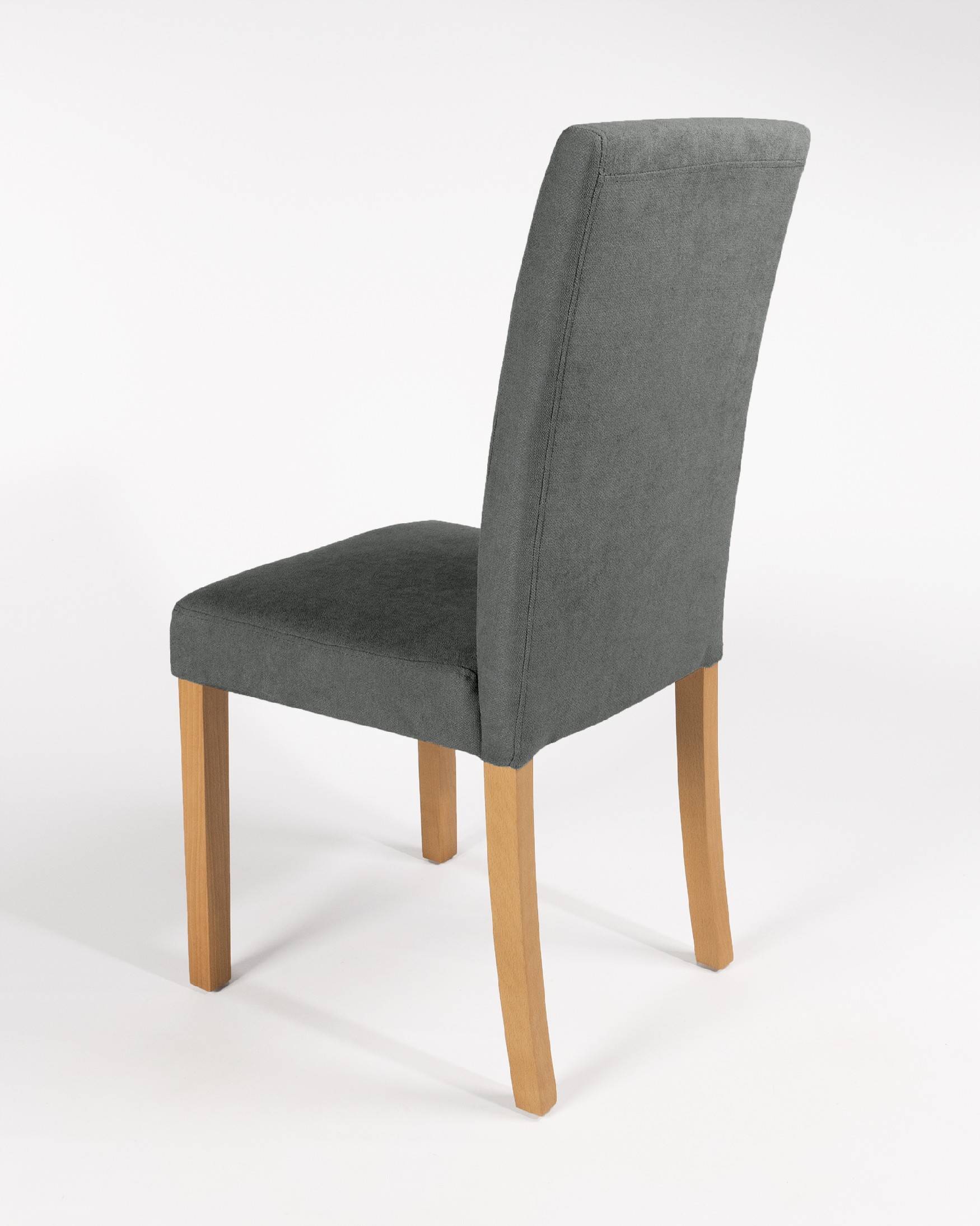 Vienna chair with gray upholstery and beech legs