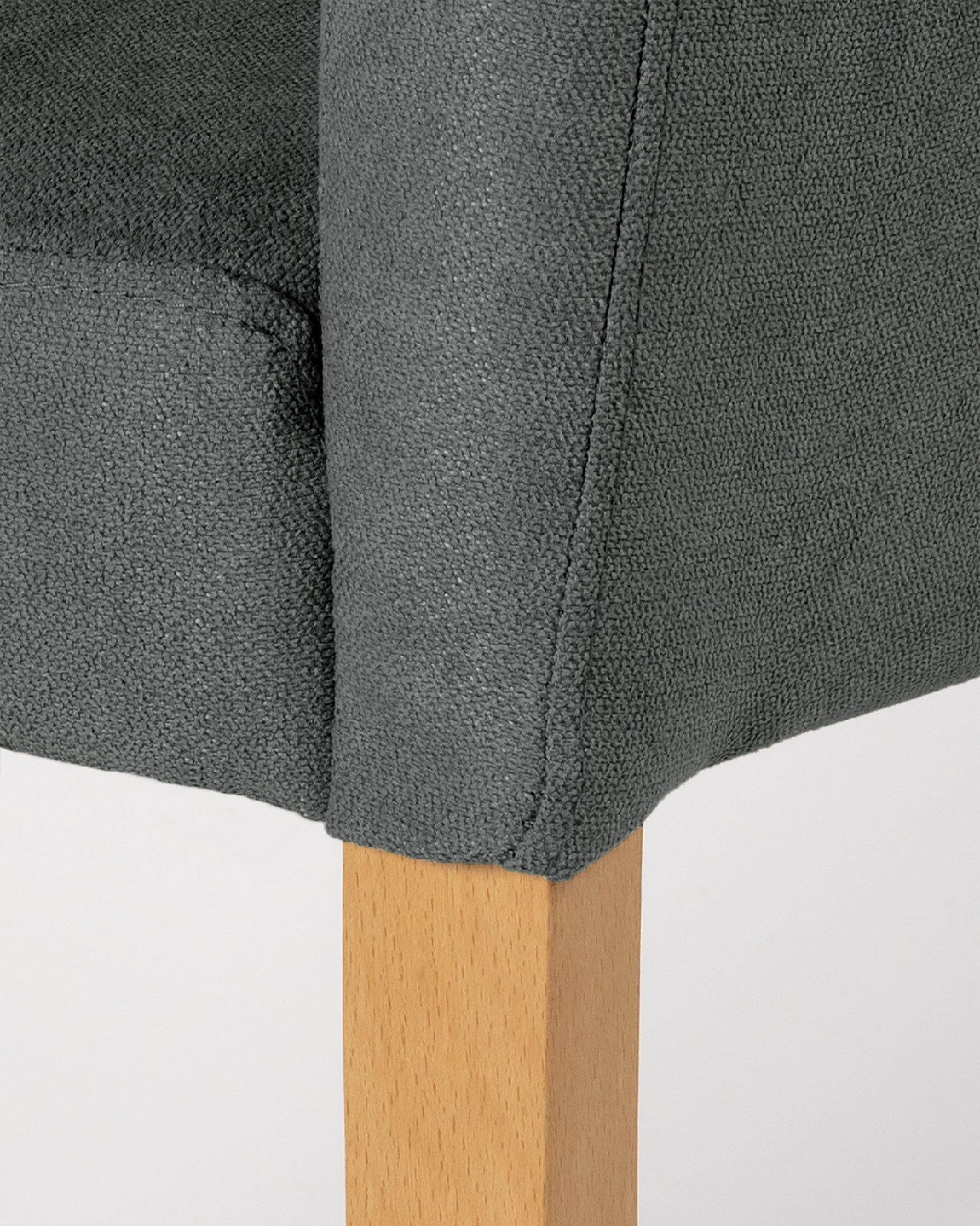 Vienna chair with gray upholstery and beech legs