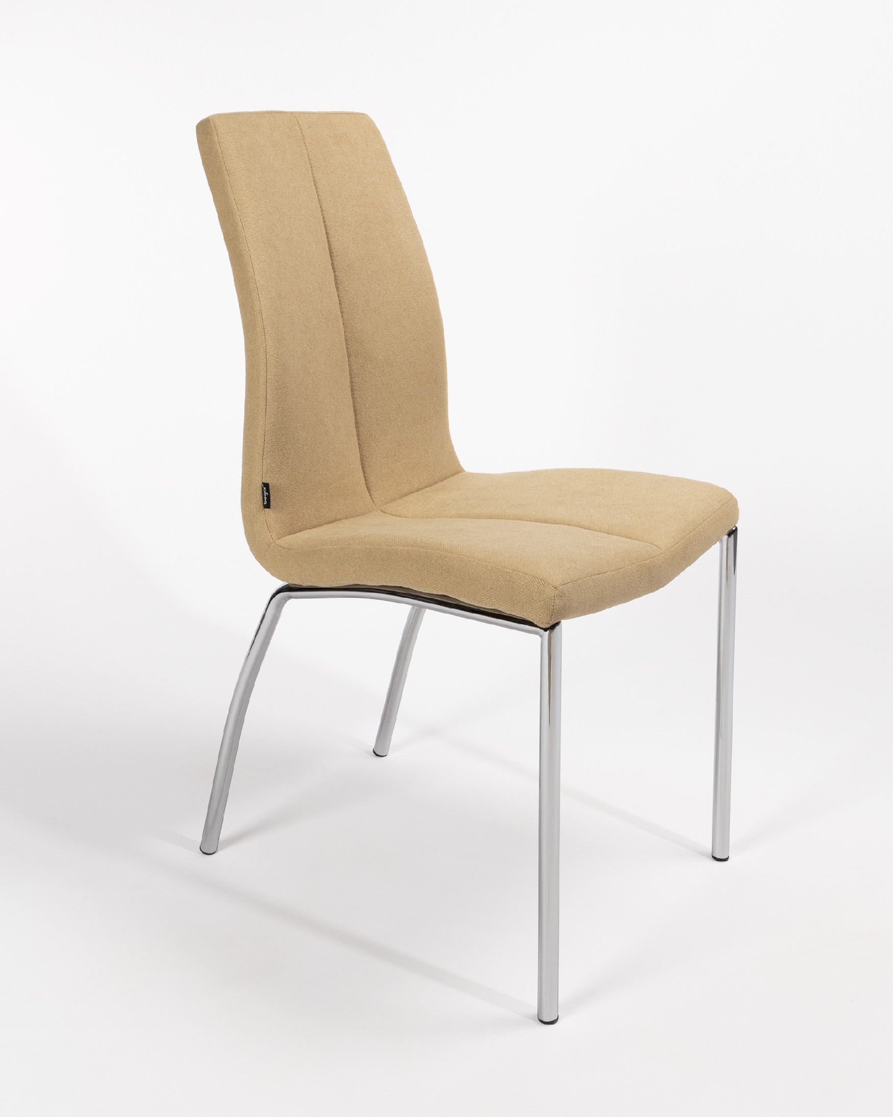 Zagreb chair with cream upholstery and chrome legs