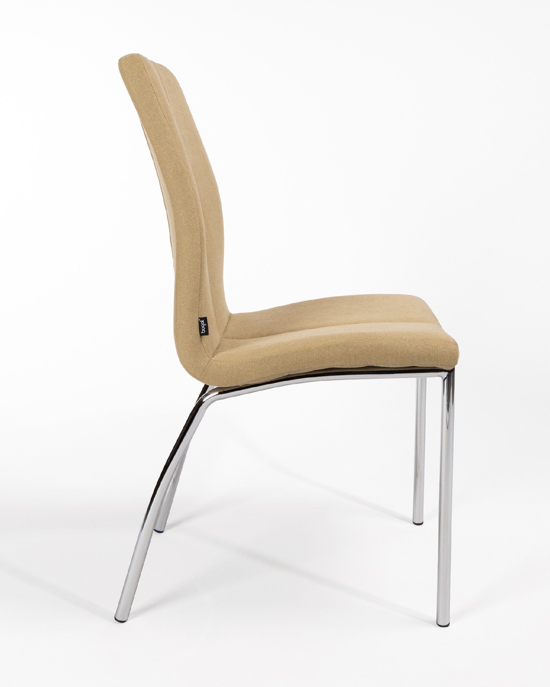 Zagreb chair with cream upholstery and chrome legs