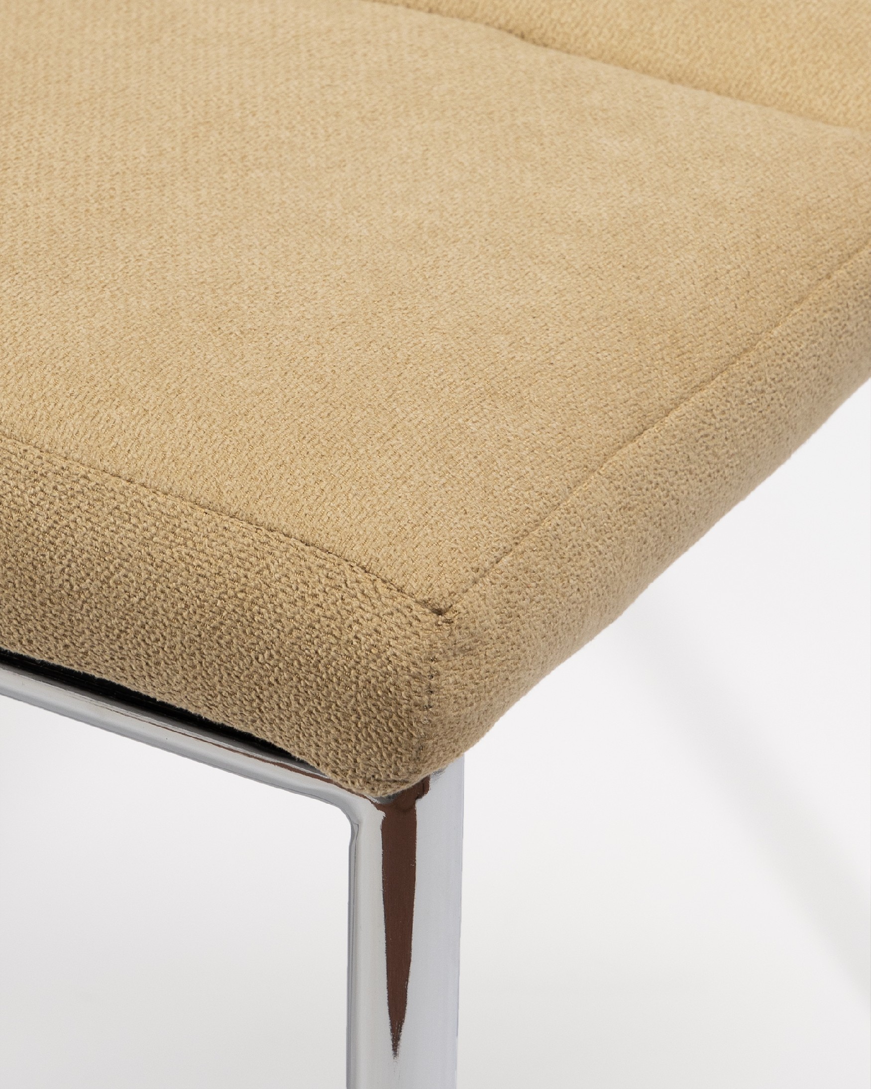 Zagreb chair with cream upholstery and chrome legs