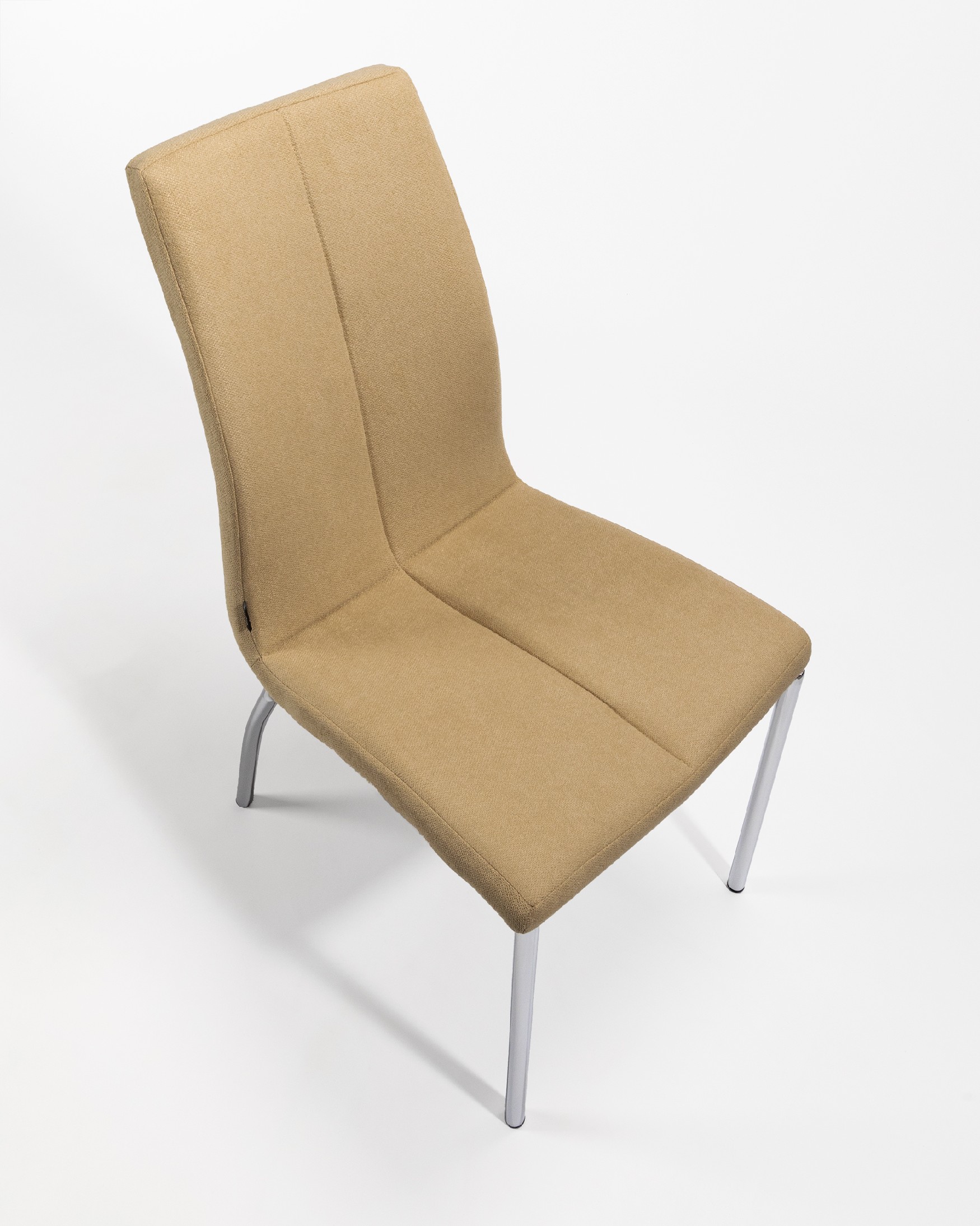 Zagreb chair with cream upholstery and chrome legs