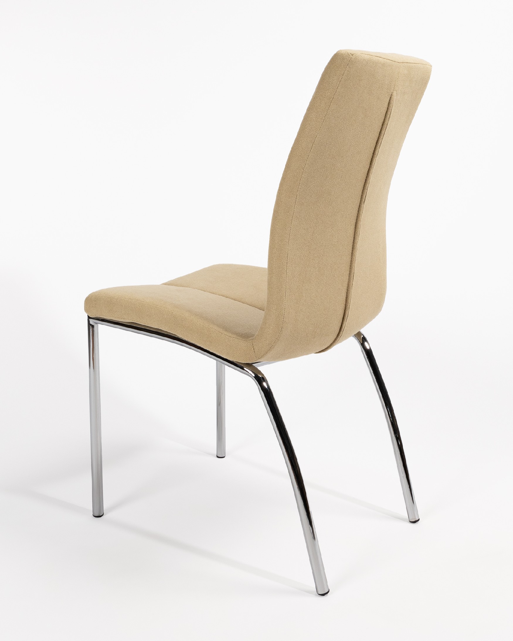 Zagreb chair with cream upholstery and chrome legs