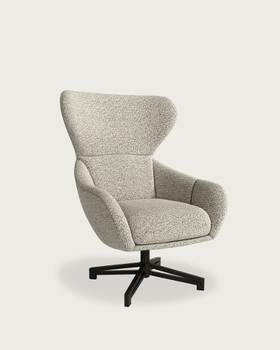 Heather upholstery - Black metal structure
