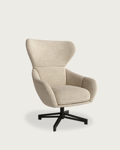 Pearl upholstery - Black metal structure