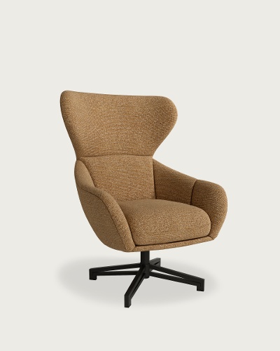 Ochre upholstery - Black metal structure