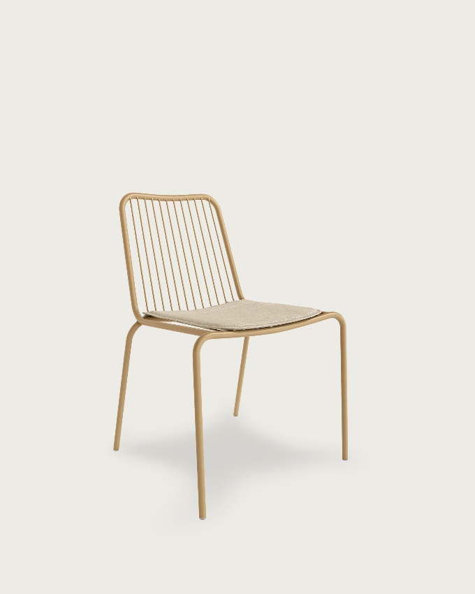 Aloha metal sand chair with cushion.