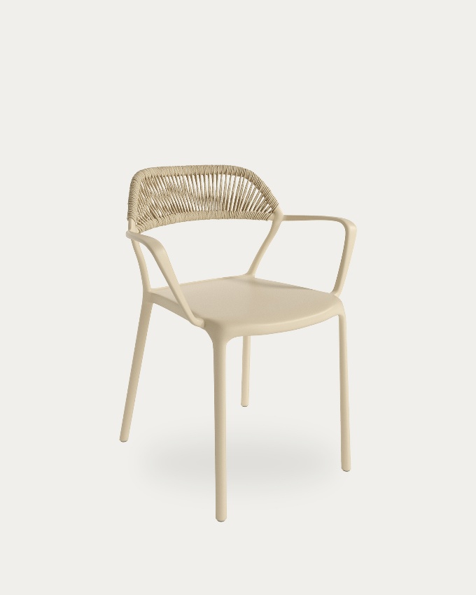 Chair Amalfi in sand polypropylene and synthetic rope