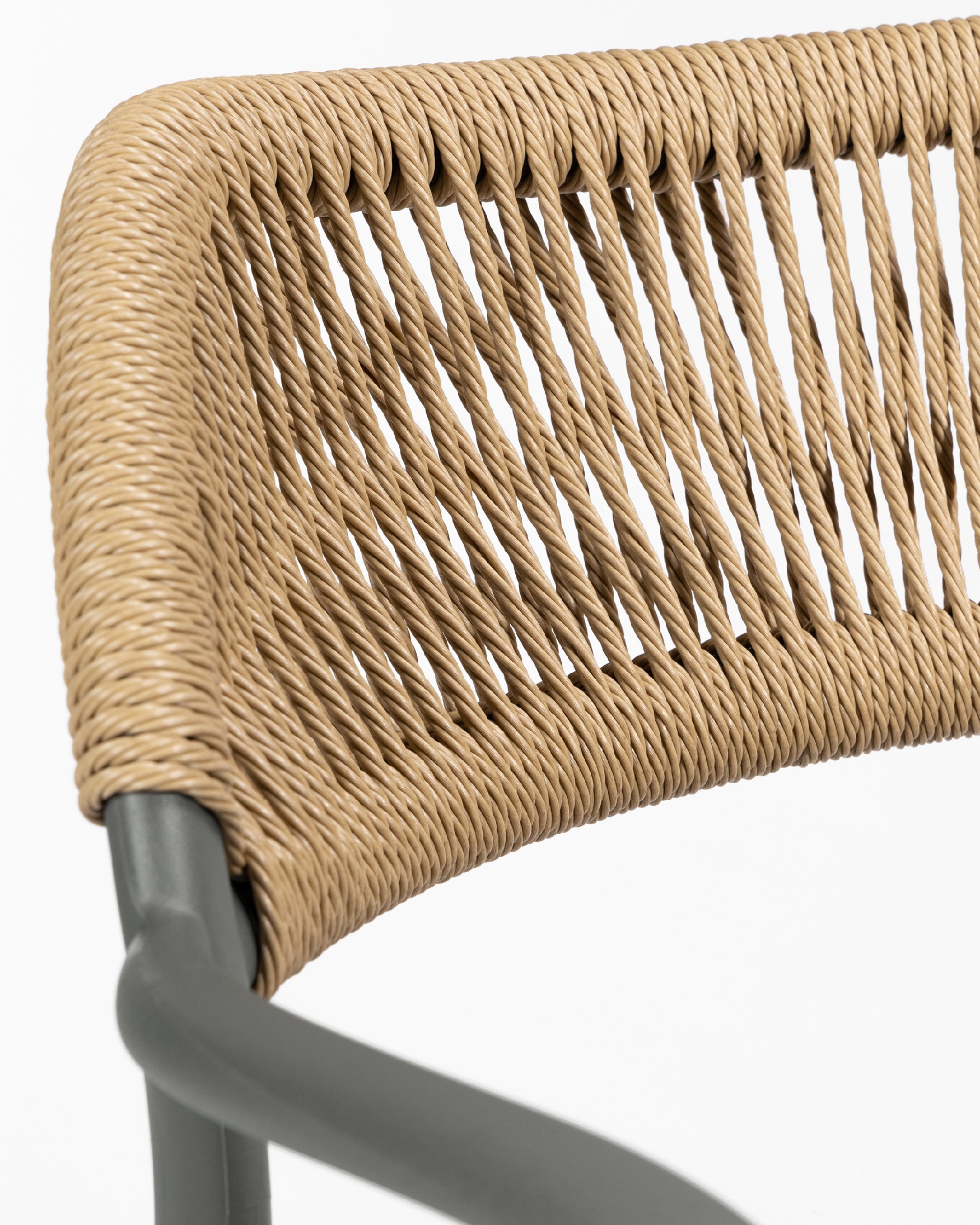 Chair Amalfi in graphite polypropylene and synthetic rope