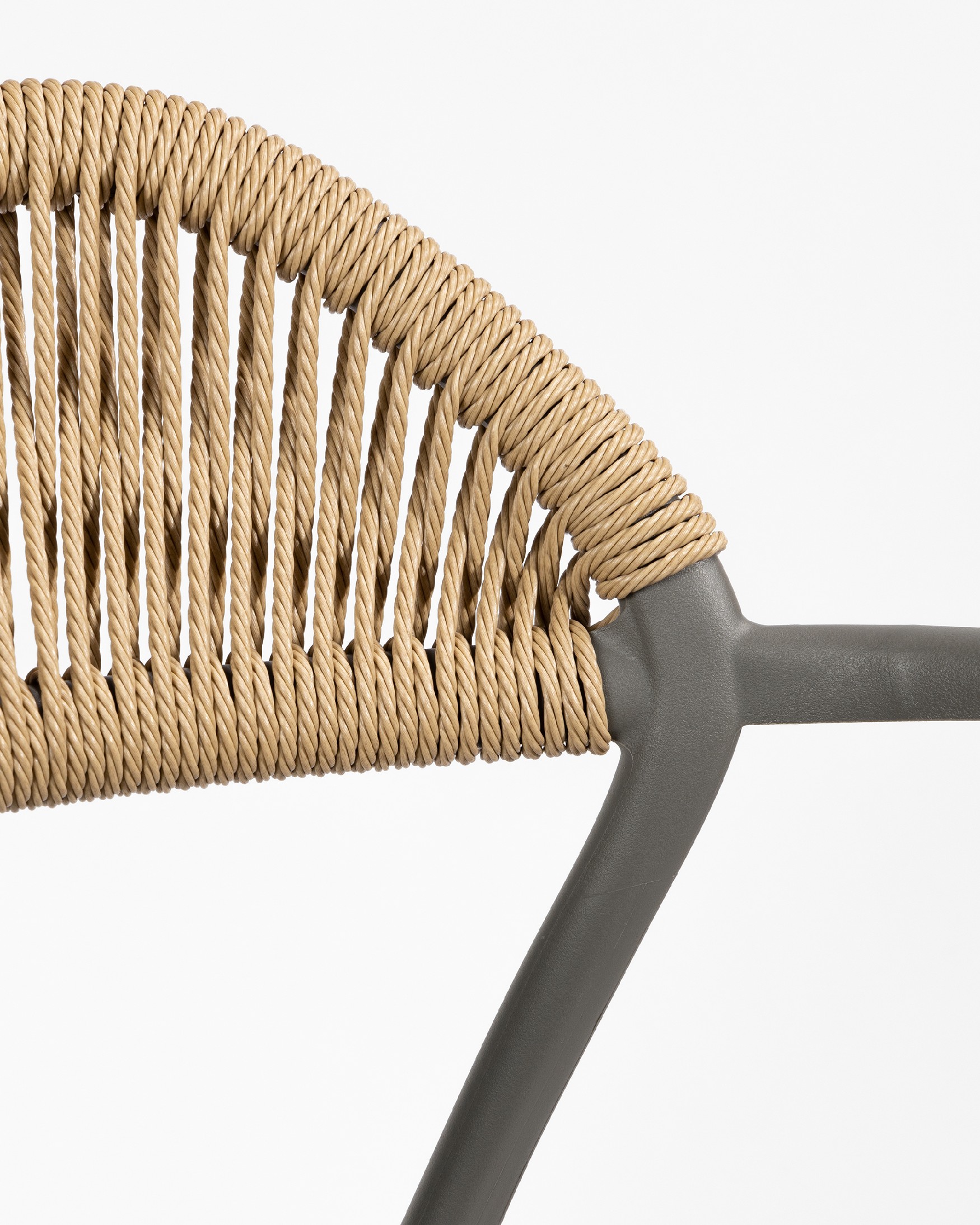 Chair Amalfi in graphite polypropylene and synthetic rope