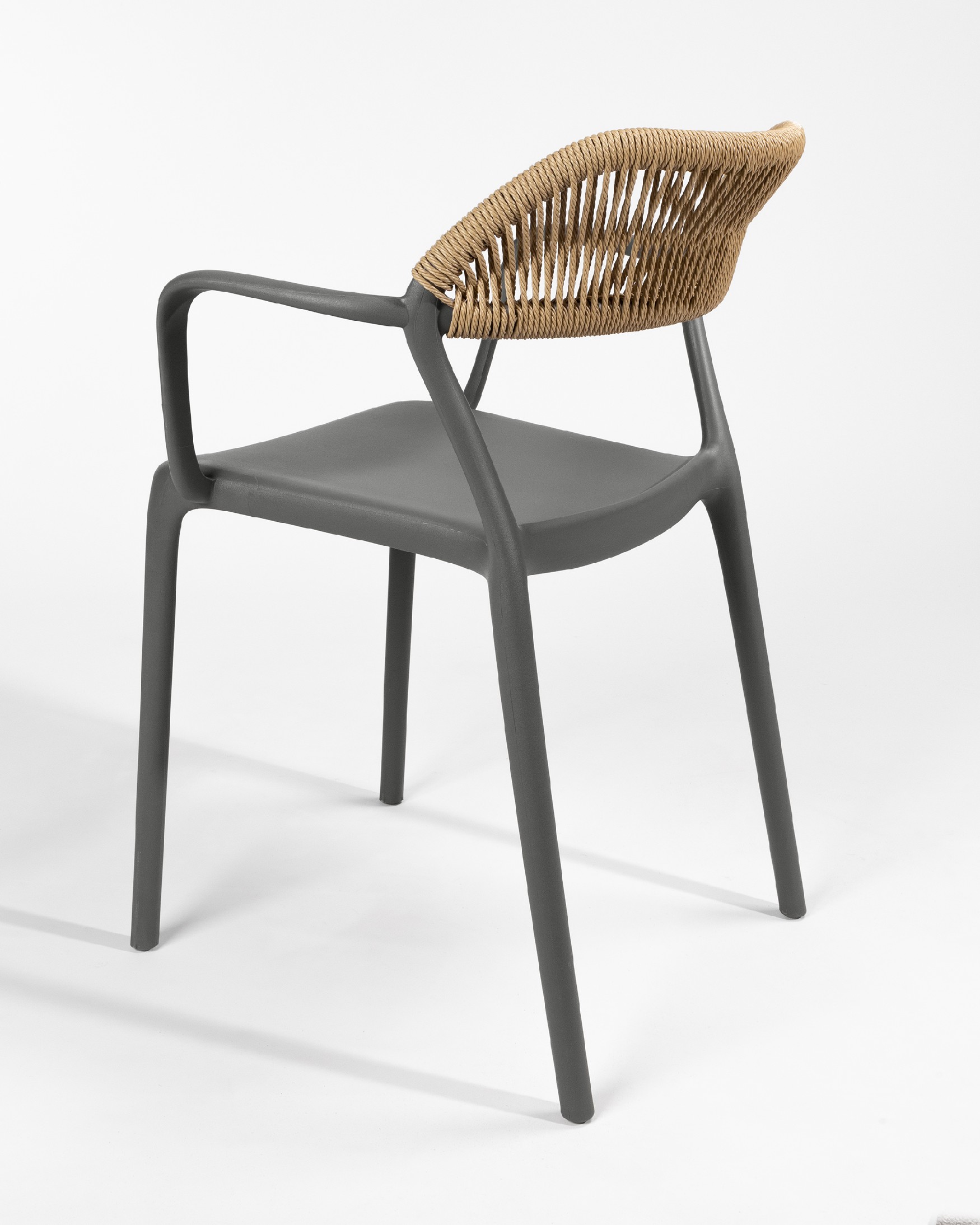 Chair Amalfi in graphite polypropylene and synthetic rope
