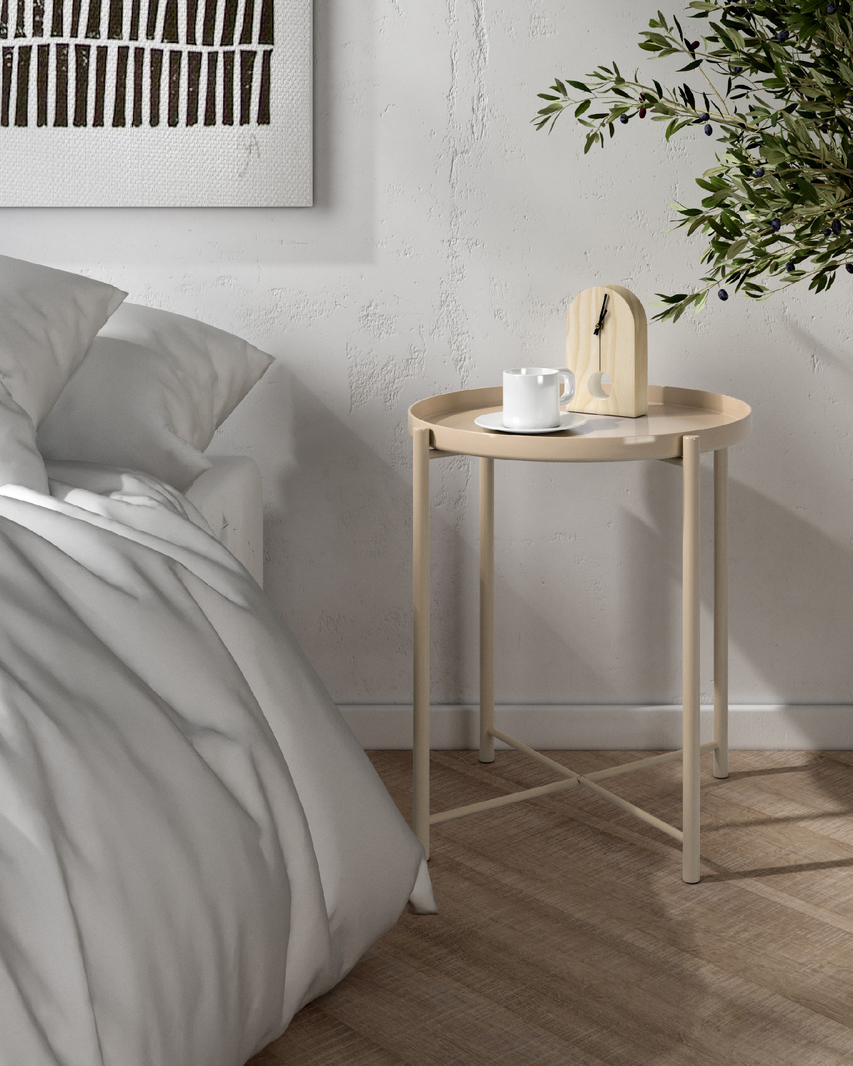 Antarctic sand side table Ø 44 cm