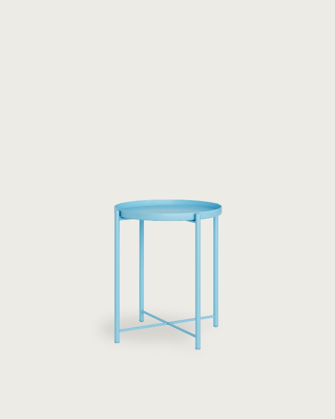 Antarctic blue side table Ø 44 cm