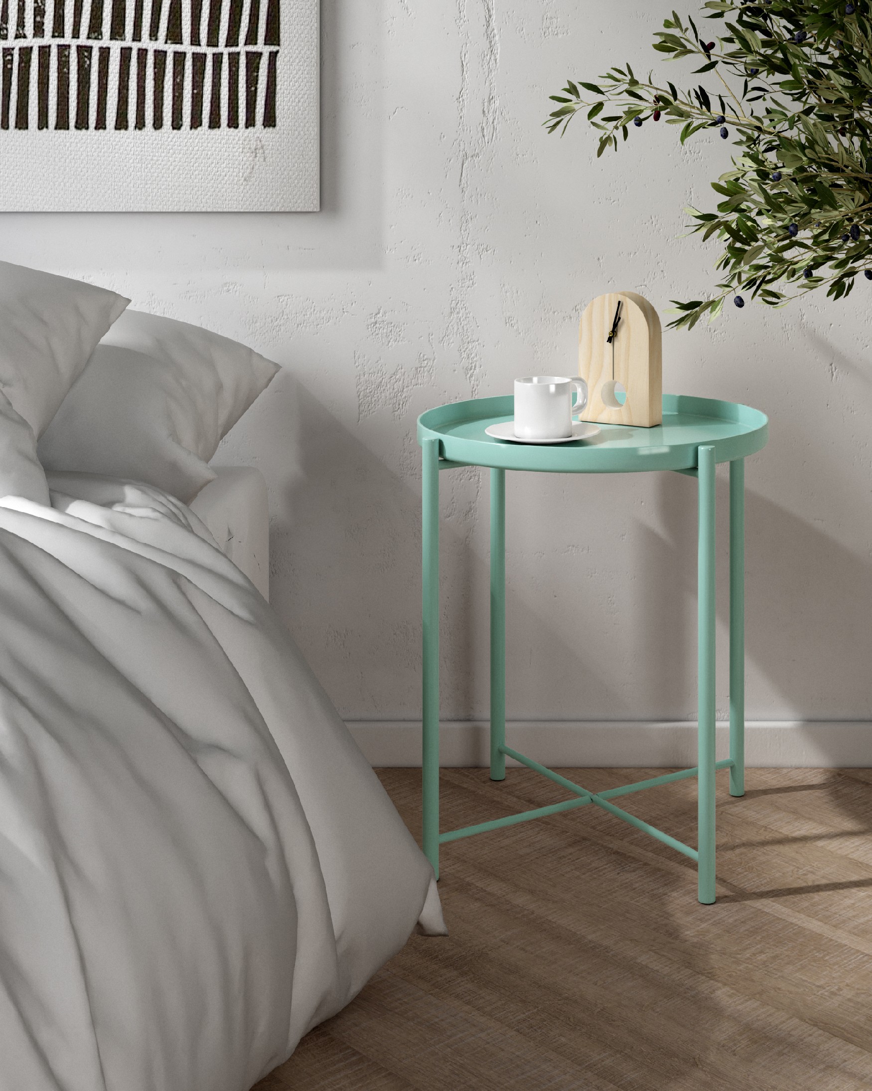 Antarctic green side table Ø 44 cm
