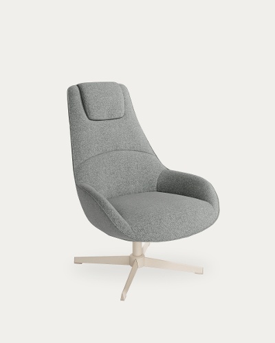 Tapizado Gris - Patas Metálicas marfil