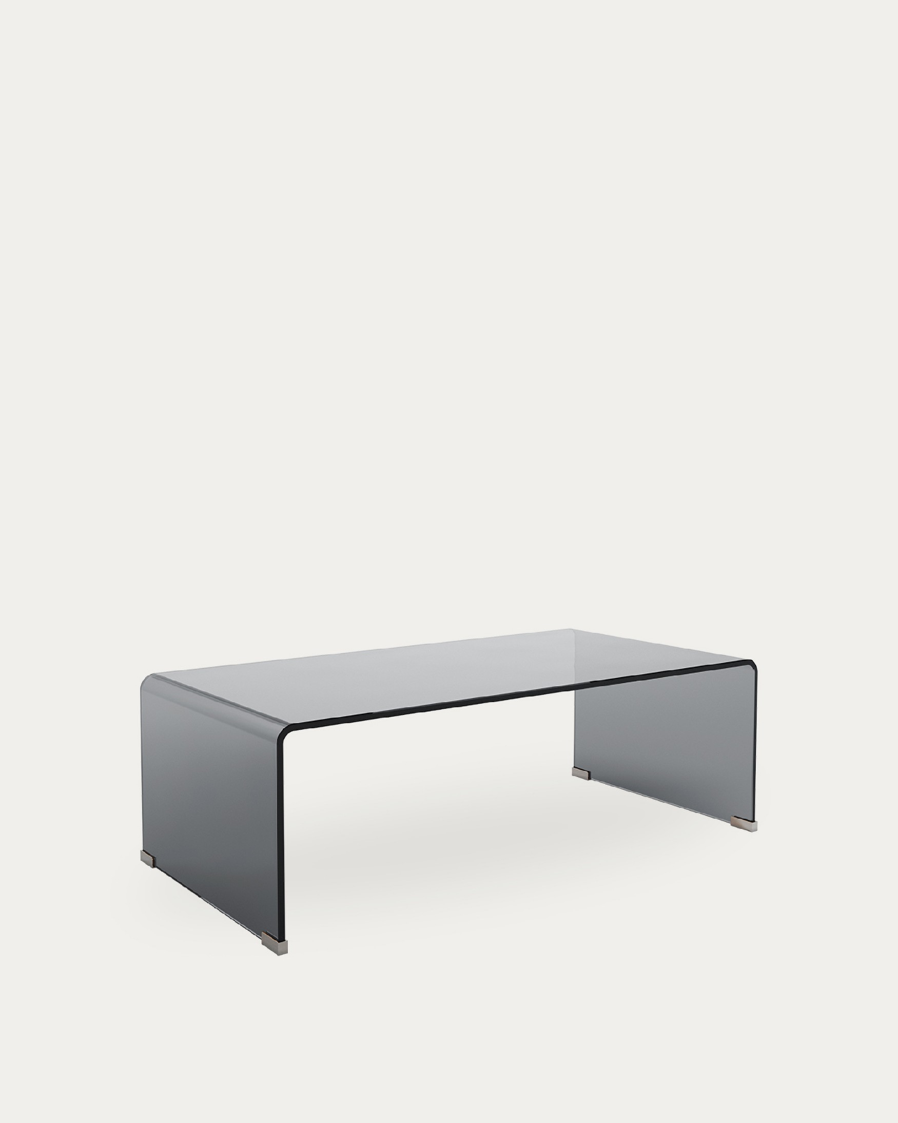 Table d'appoint Ares en verre trempé couleur graphite (12 mm) 110 x 36 cm