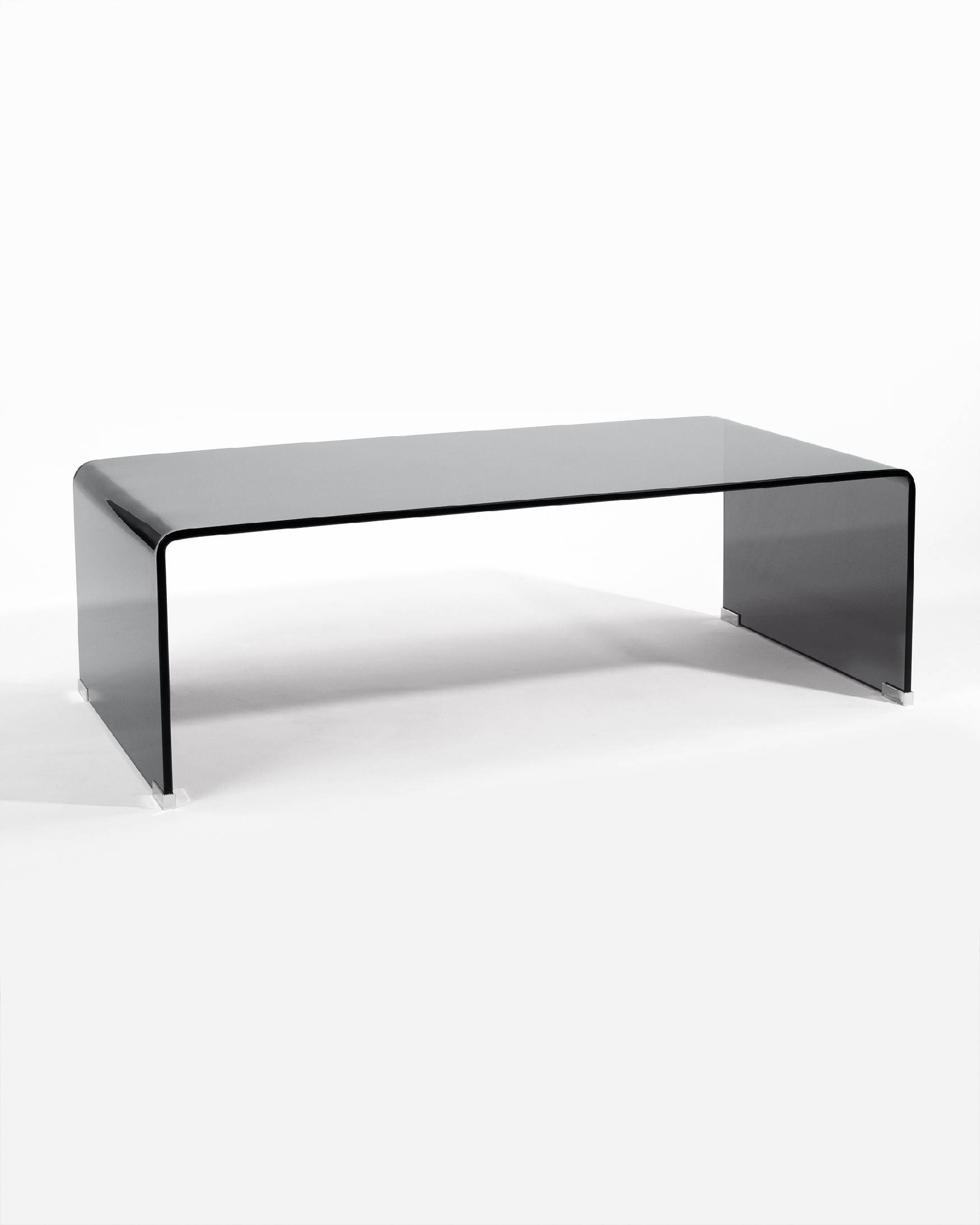 Table d'appoint Ares en verre trempé couleur graphite (12 mm) 110 x 36 cm