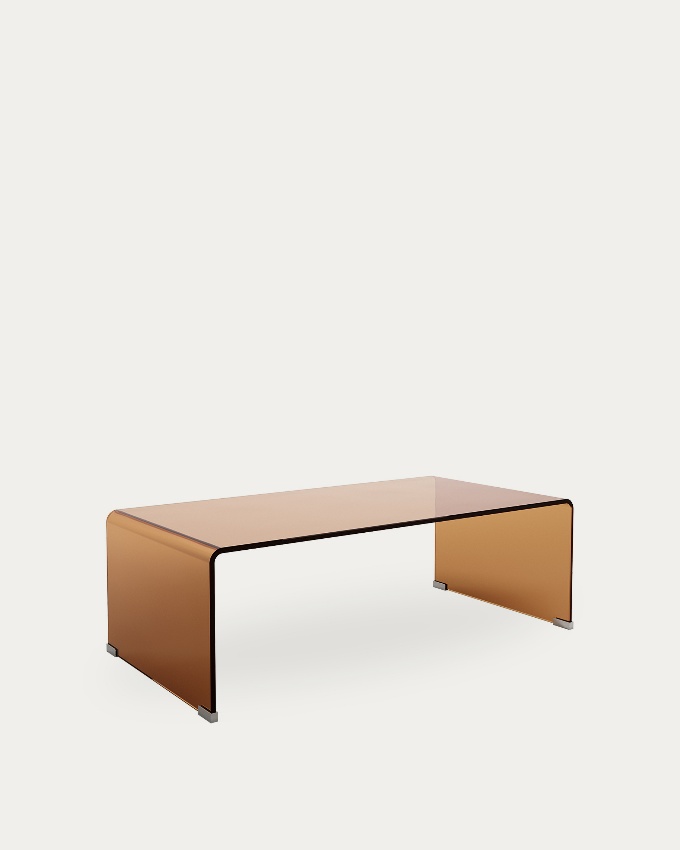 Ares auxiliary table with tempered brown glass (12 mm) 110 x 36 cm