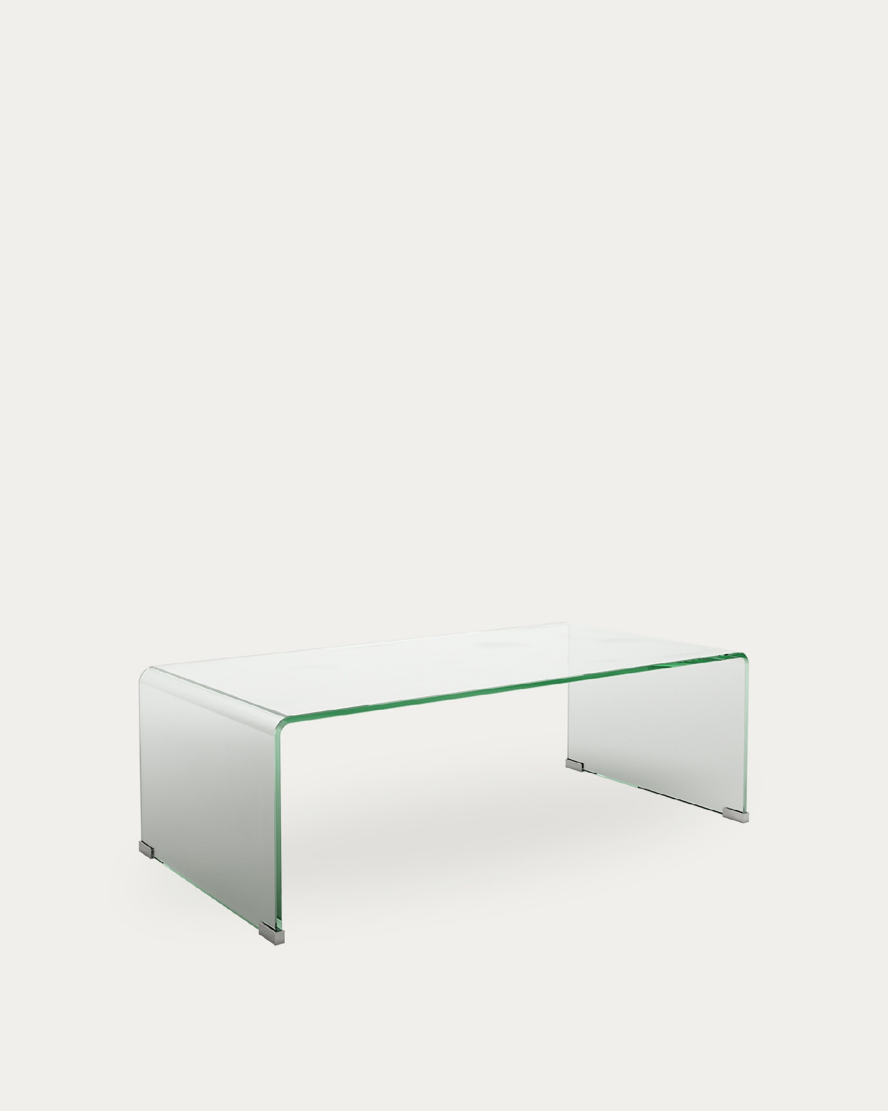 Table d'appoint Ares en verre trempé couleur transparente (12 mm) 110 x 36 cm