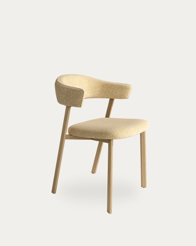 Tapizado Miel - Estructura metálica imitación madera light