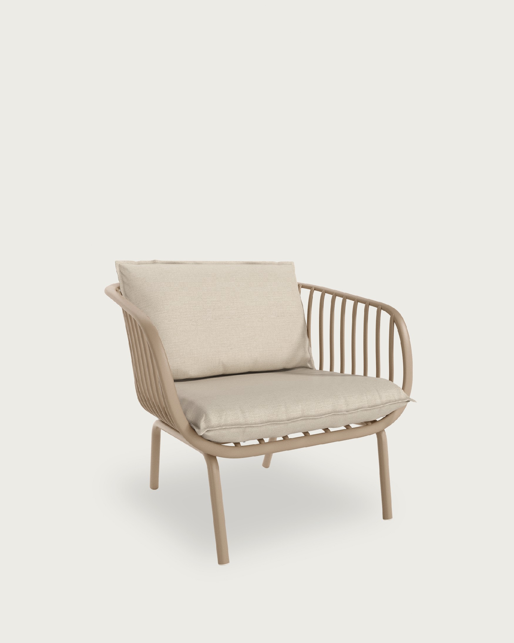 Aruba armchair for 1 person made of polypropylene and sand metal legs
