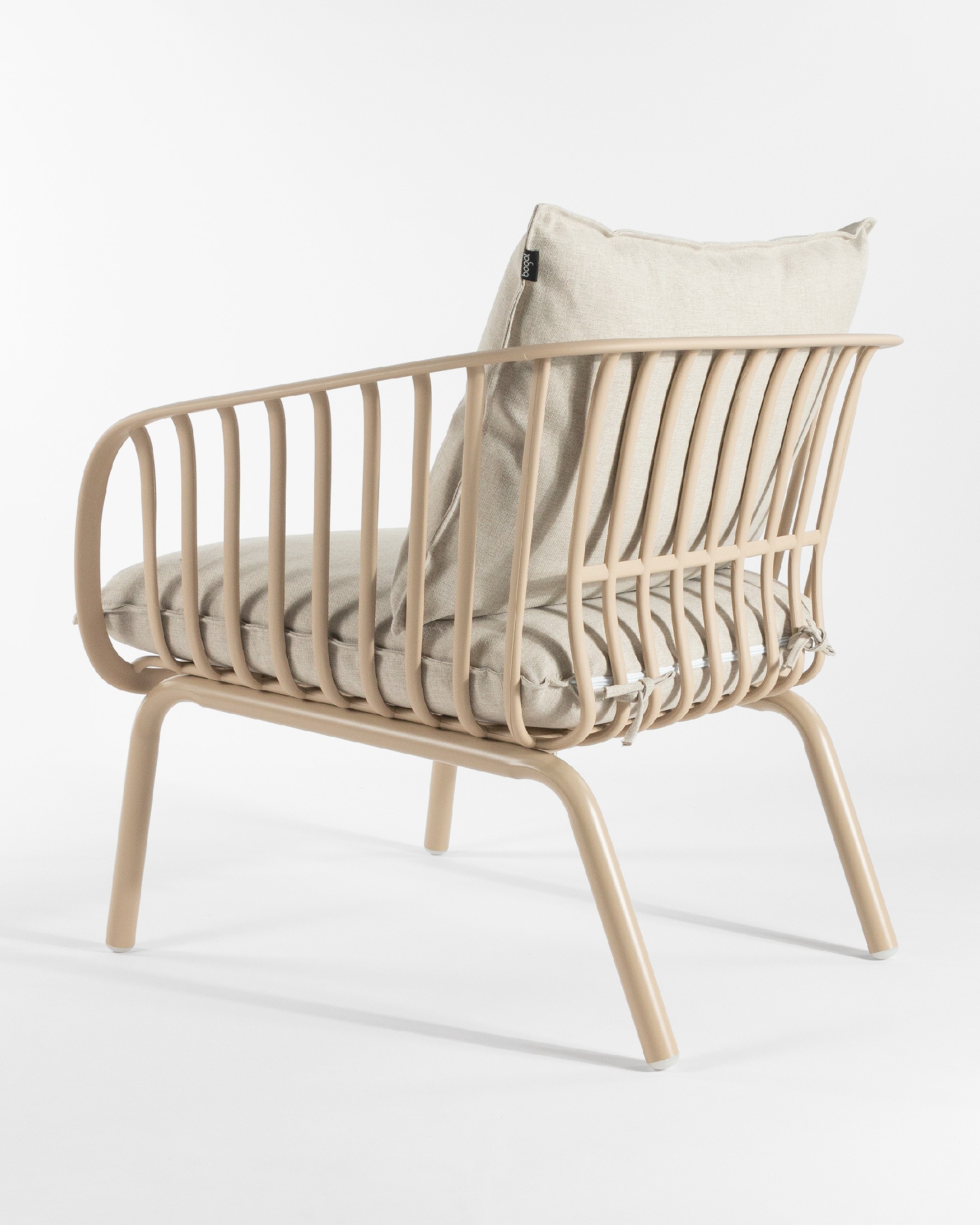 Aruba armchair for 1 person made of polypropylene and sand metal legs