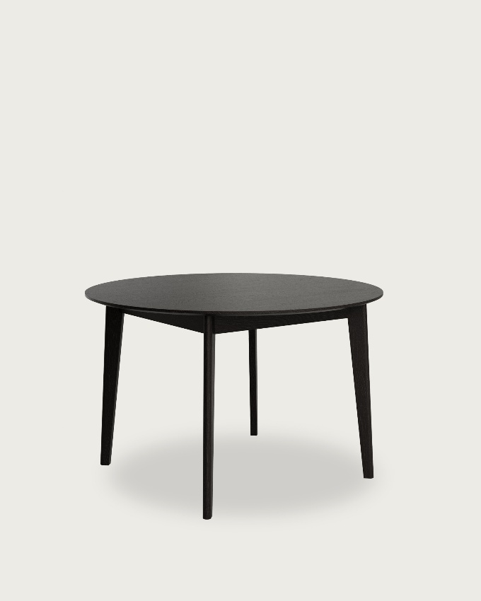 Aura round table with black oak finish Ø 120 cm
