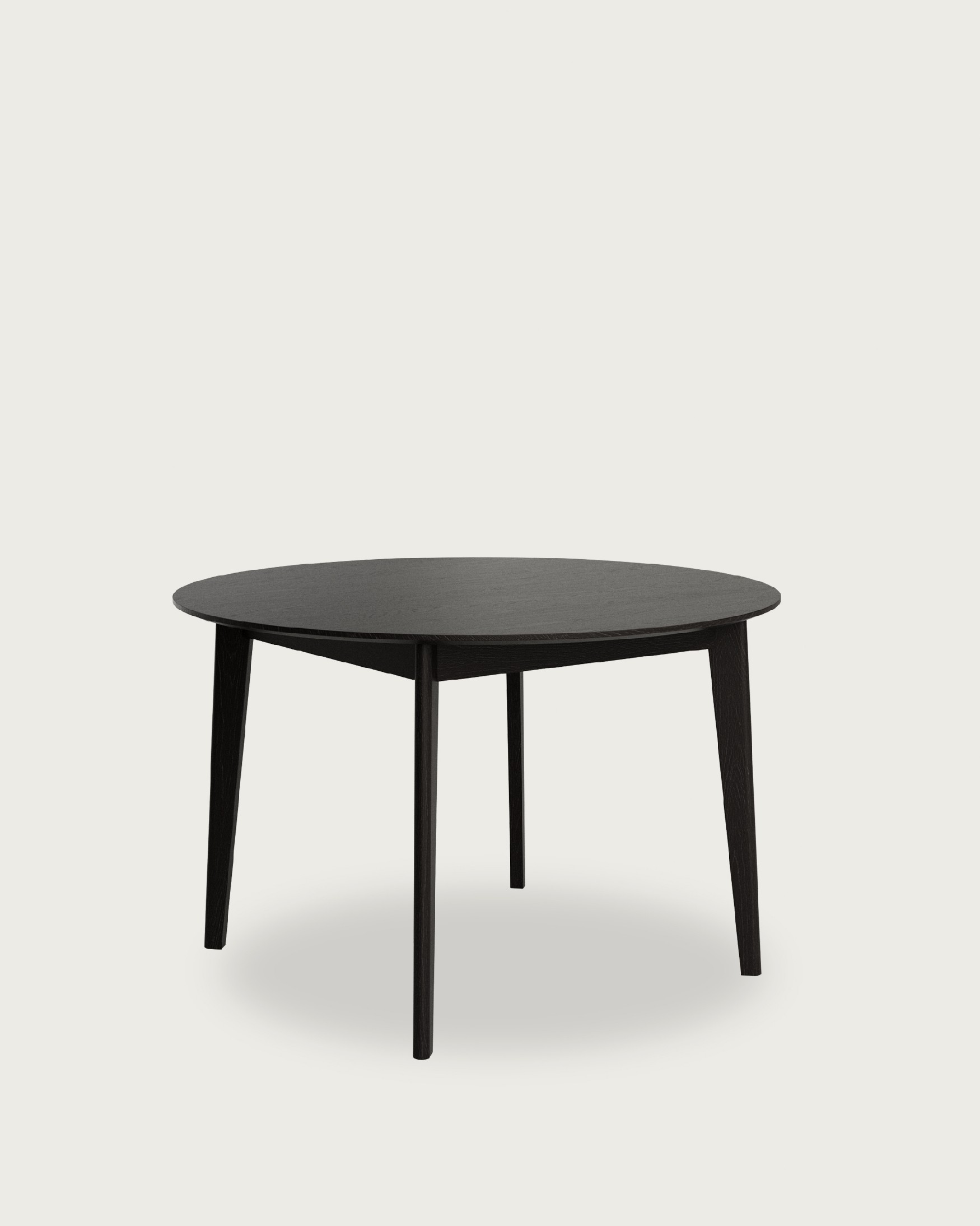 Table Aura ronde avec finition chêne noir Ø 120 cm